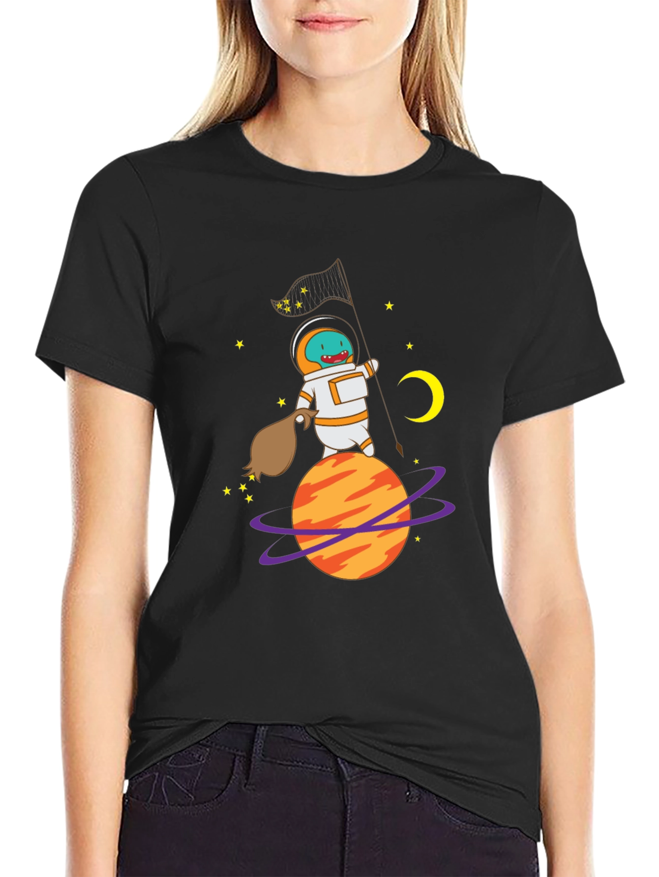 Astronaut Squirtle Graphic T-Shirt