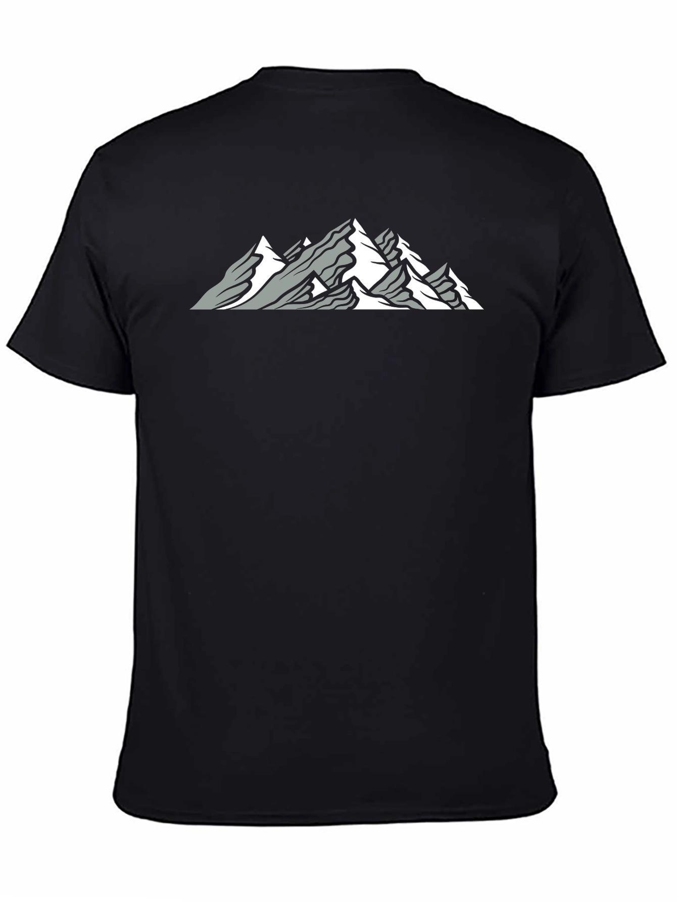 Mountain Peak Graphic Black Tee