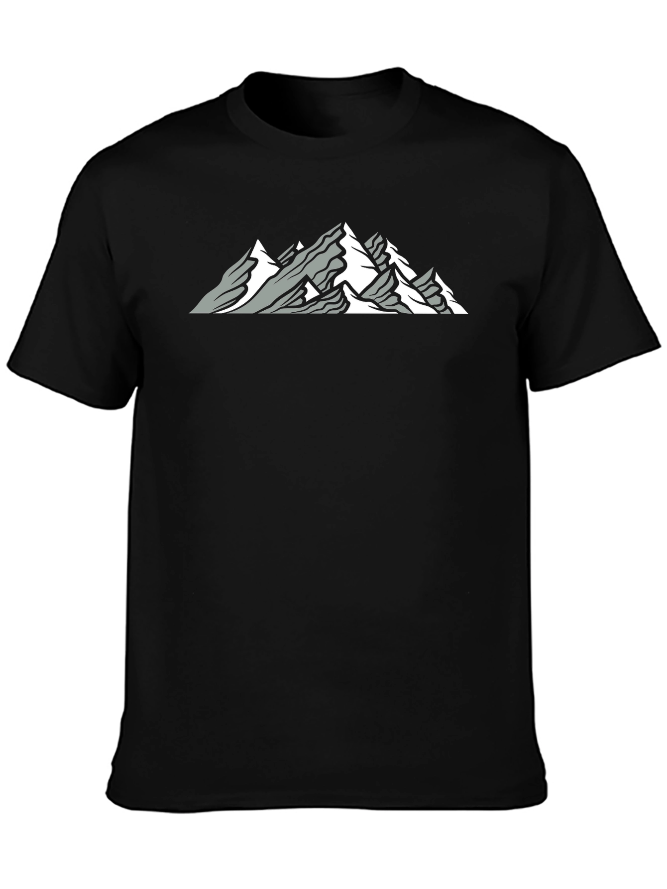 Mountain Peak Graphic Black Tee