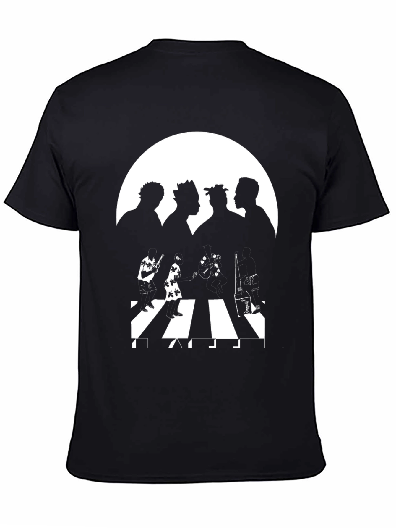 Hip Hop Group Abbey Road Style Black T-Shirt