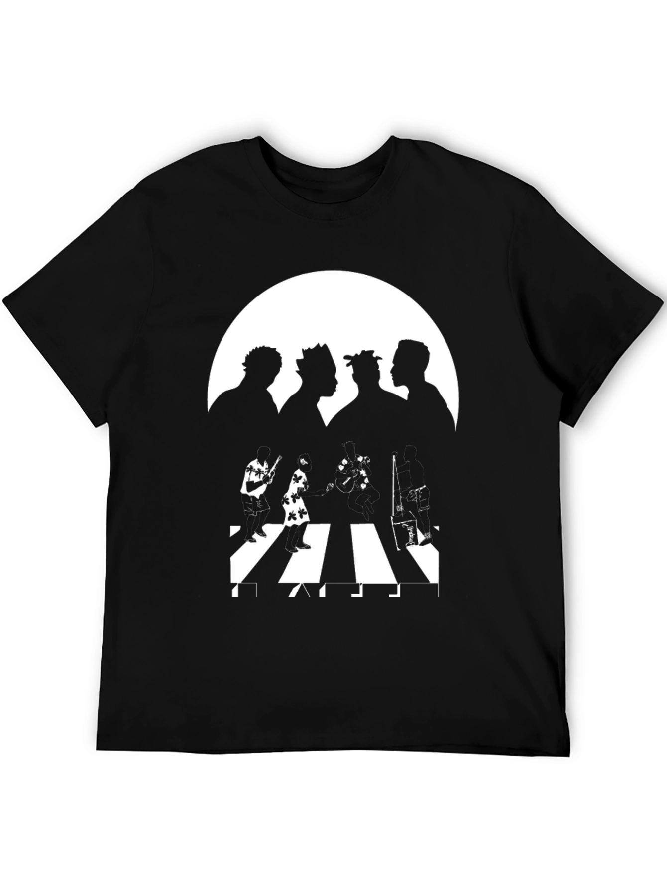 Hip Hop Group Abbey Road Style Black T-Shirt