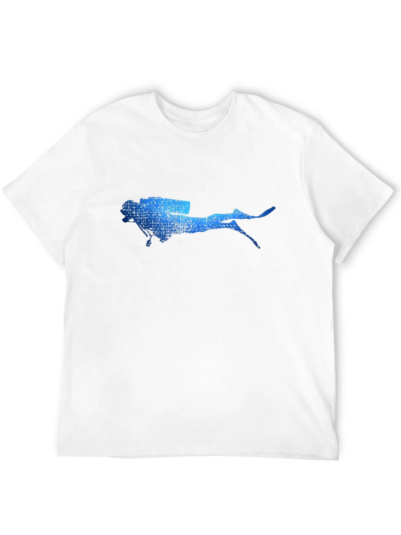 Scuba Diver Graphic Tee - Black Cotton T-Shirt