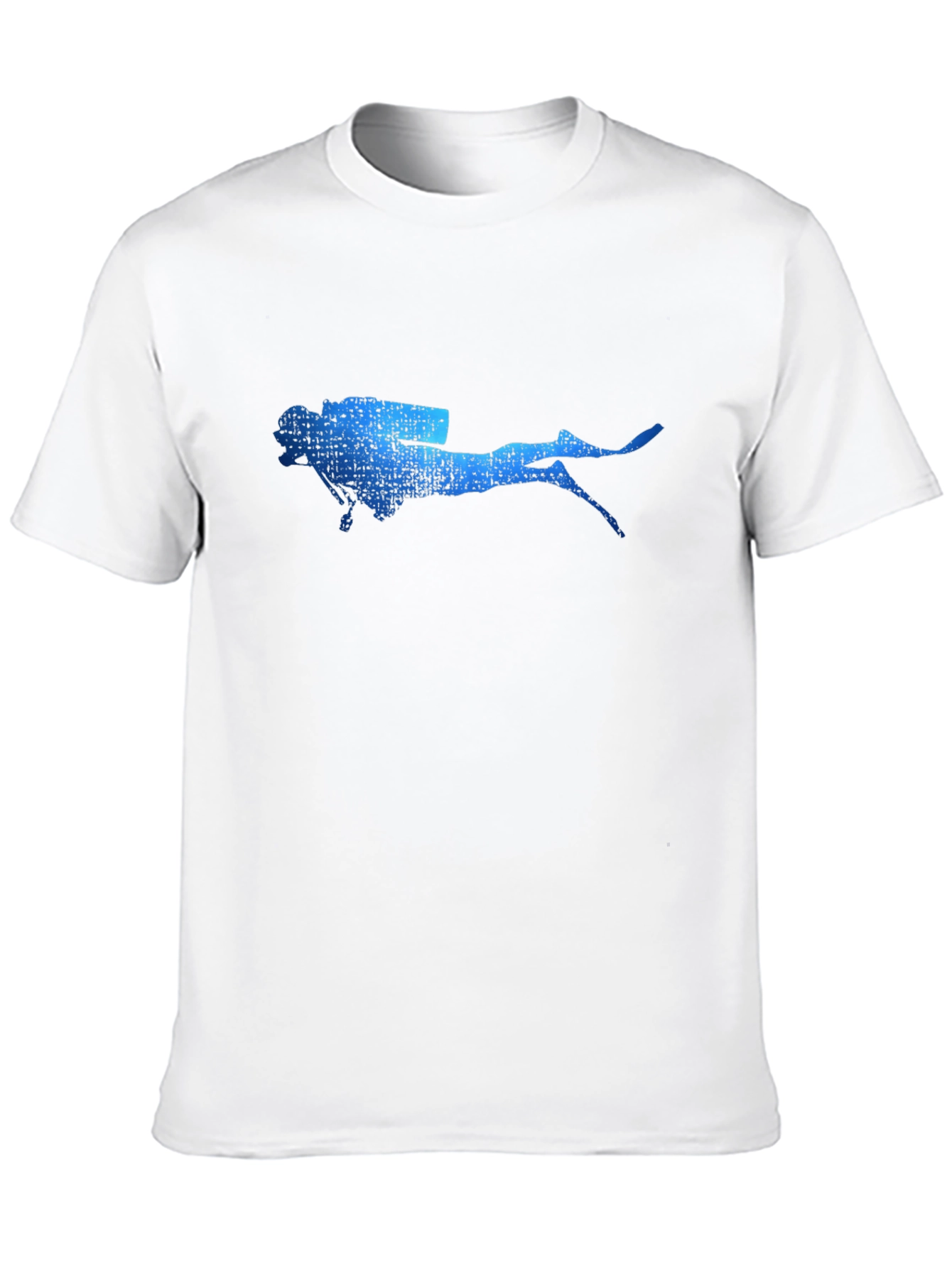 Scuba Diver Graphic Tee - Black Cotton T-Shirt