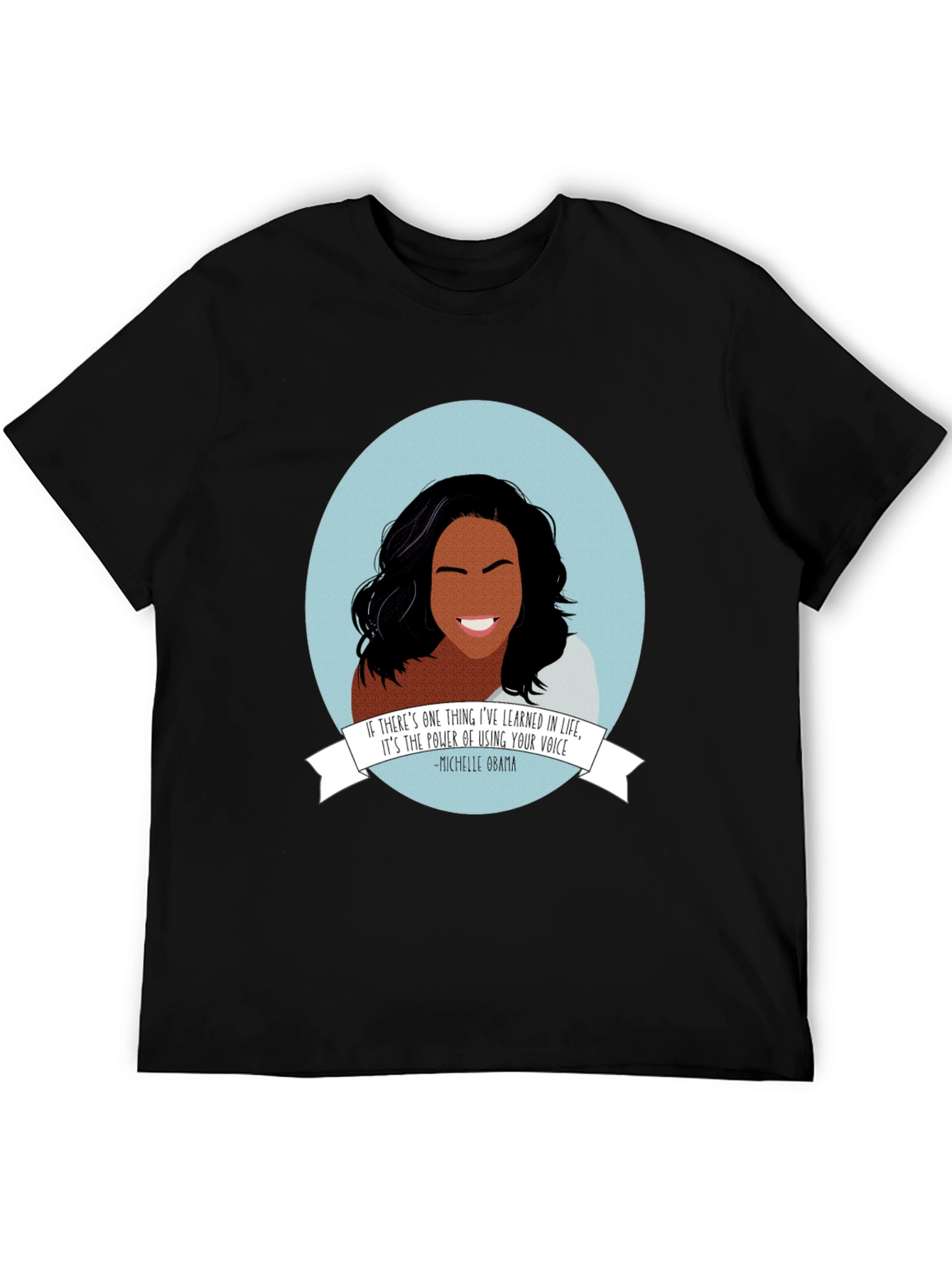 Michelle Obama Graphic Tee - Empowering Black T-Shirt