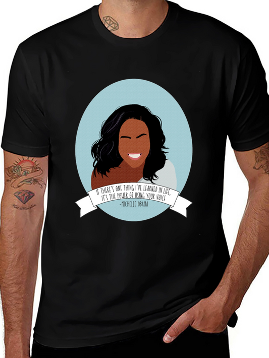 Michelle Obama Graphic Tee - Empowering Black T-Shirt
