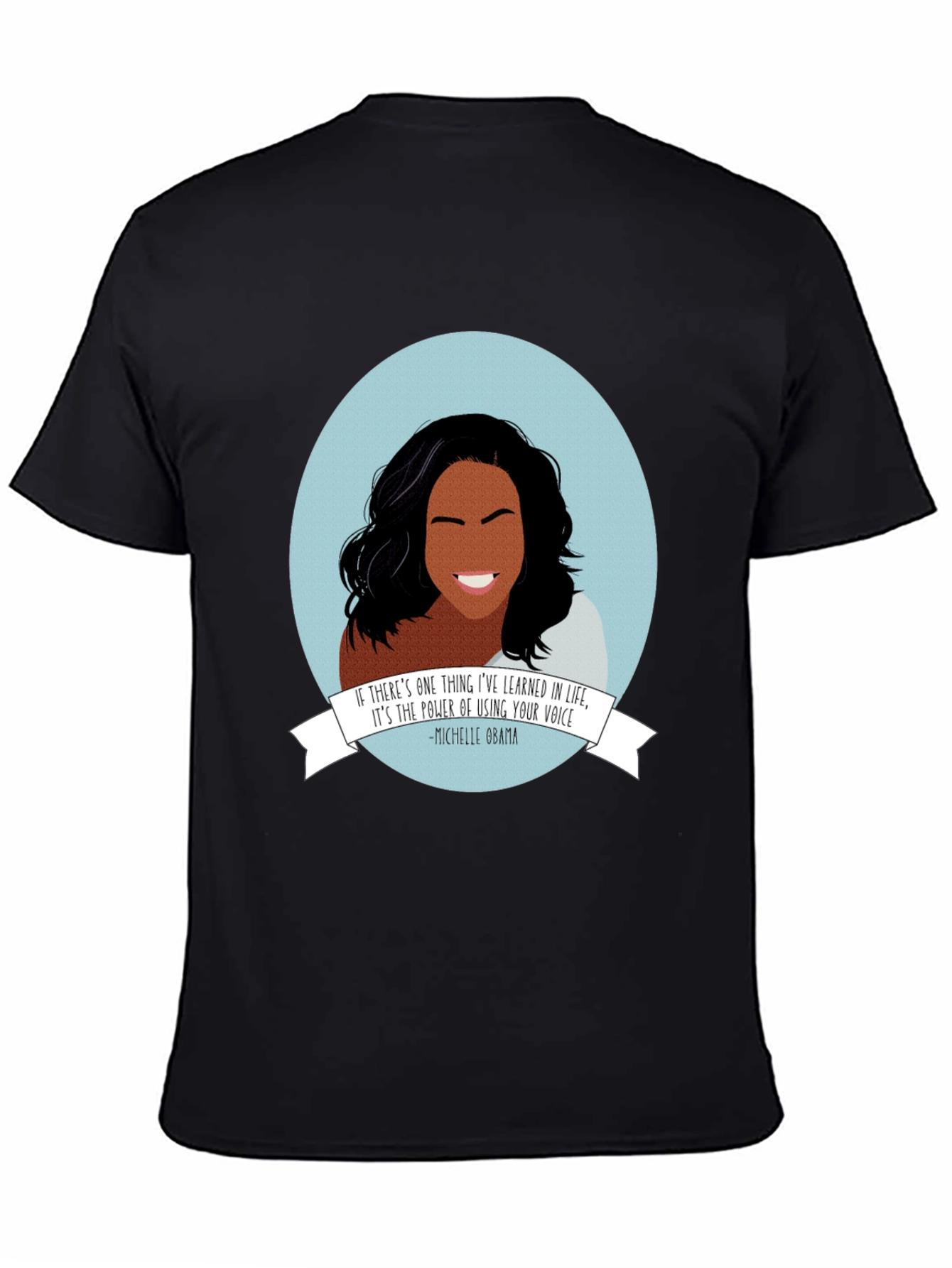 Michelle Obama Graphic Tee - Empowering Black T-Shirt
