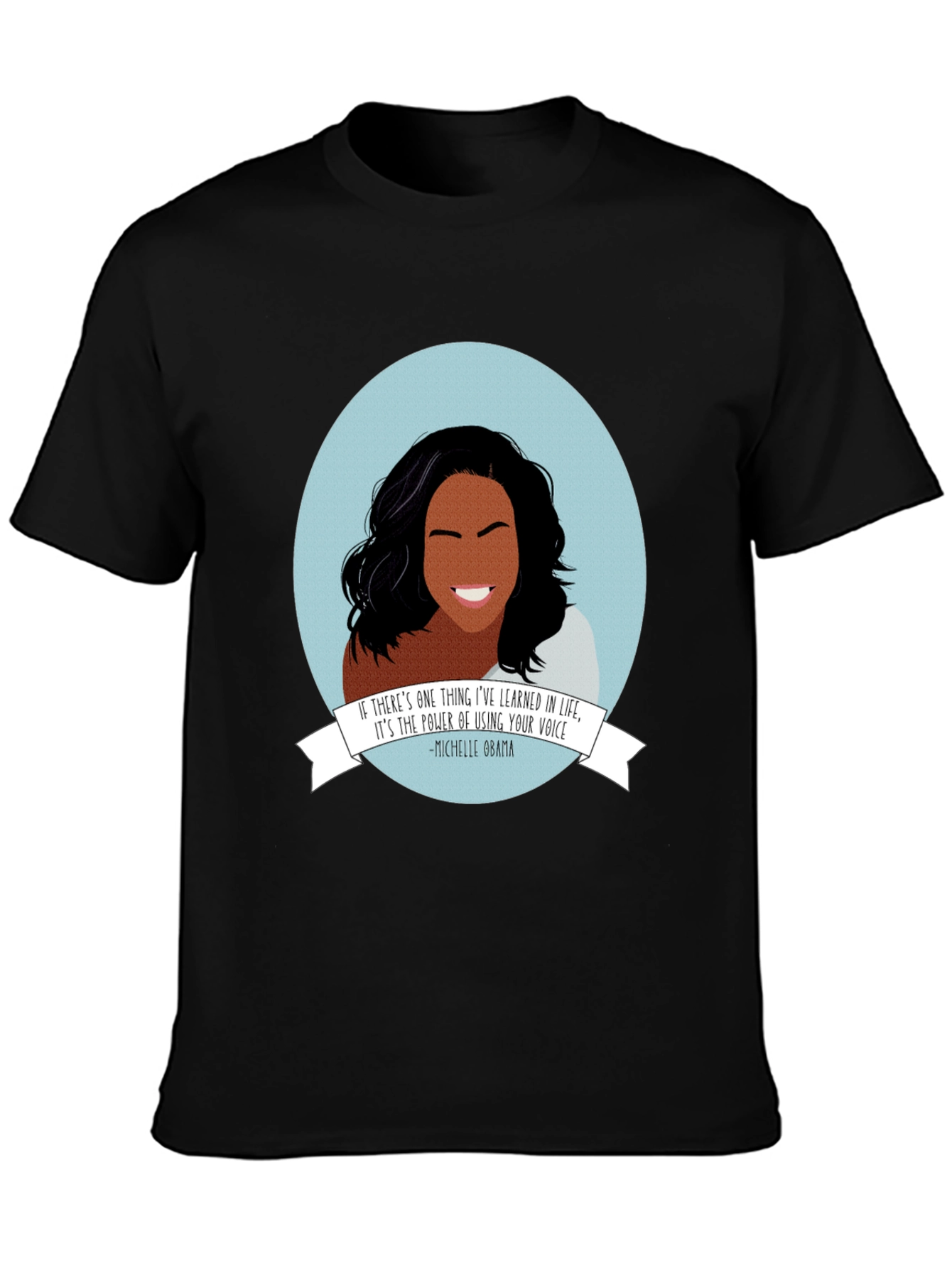 Michelle Obama Graphic Tee - Empowering Black T-Shirt