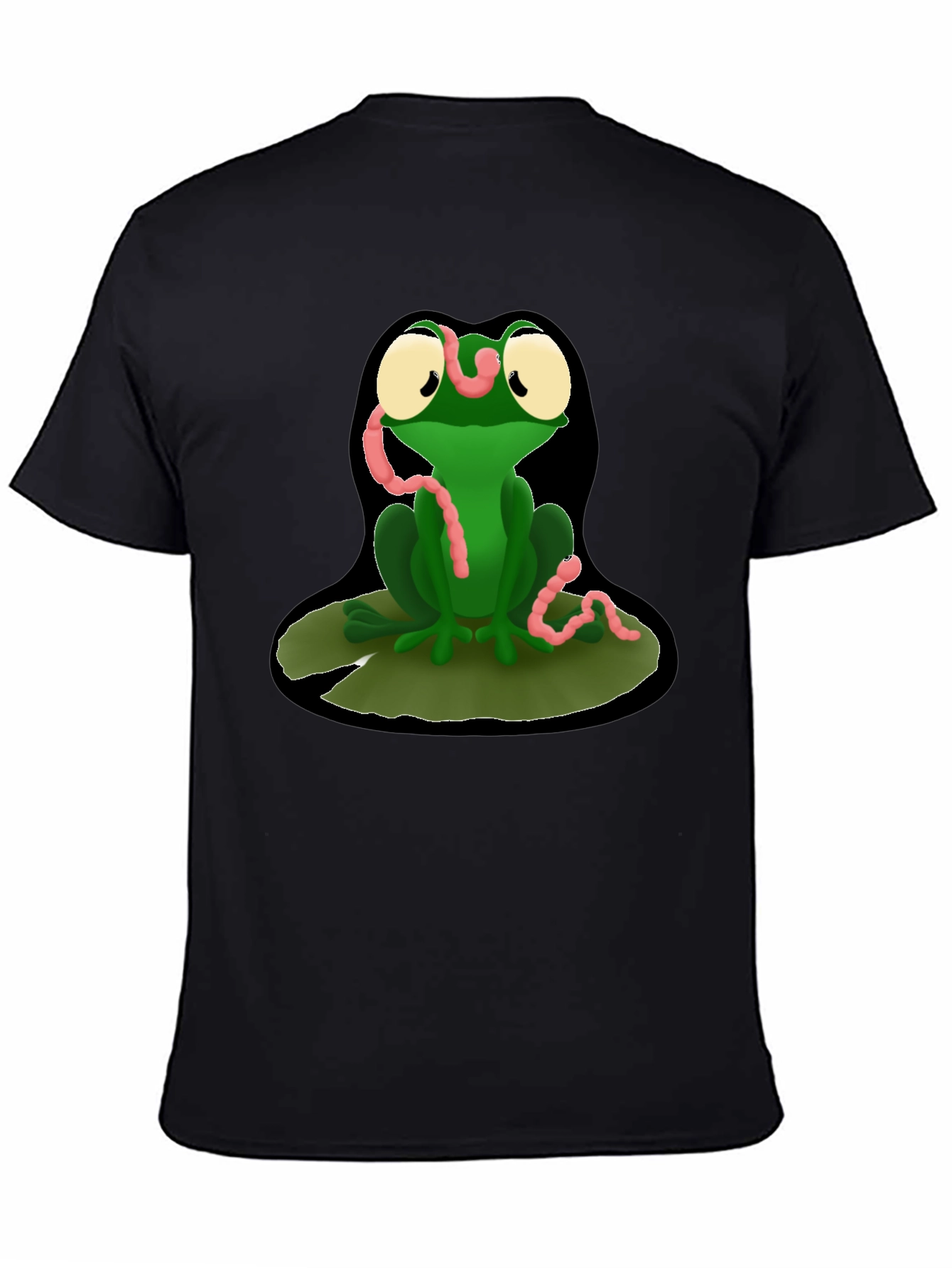 Funny Frog Eating Worms Graphic T-Shirt