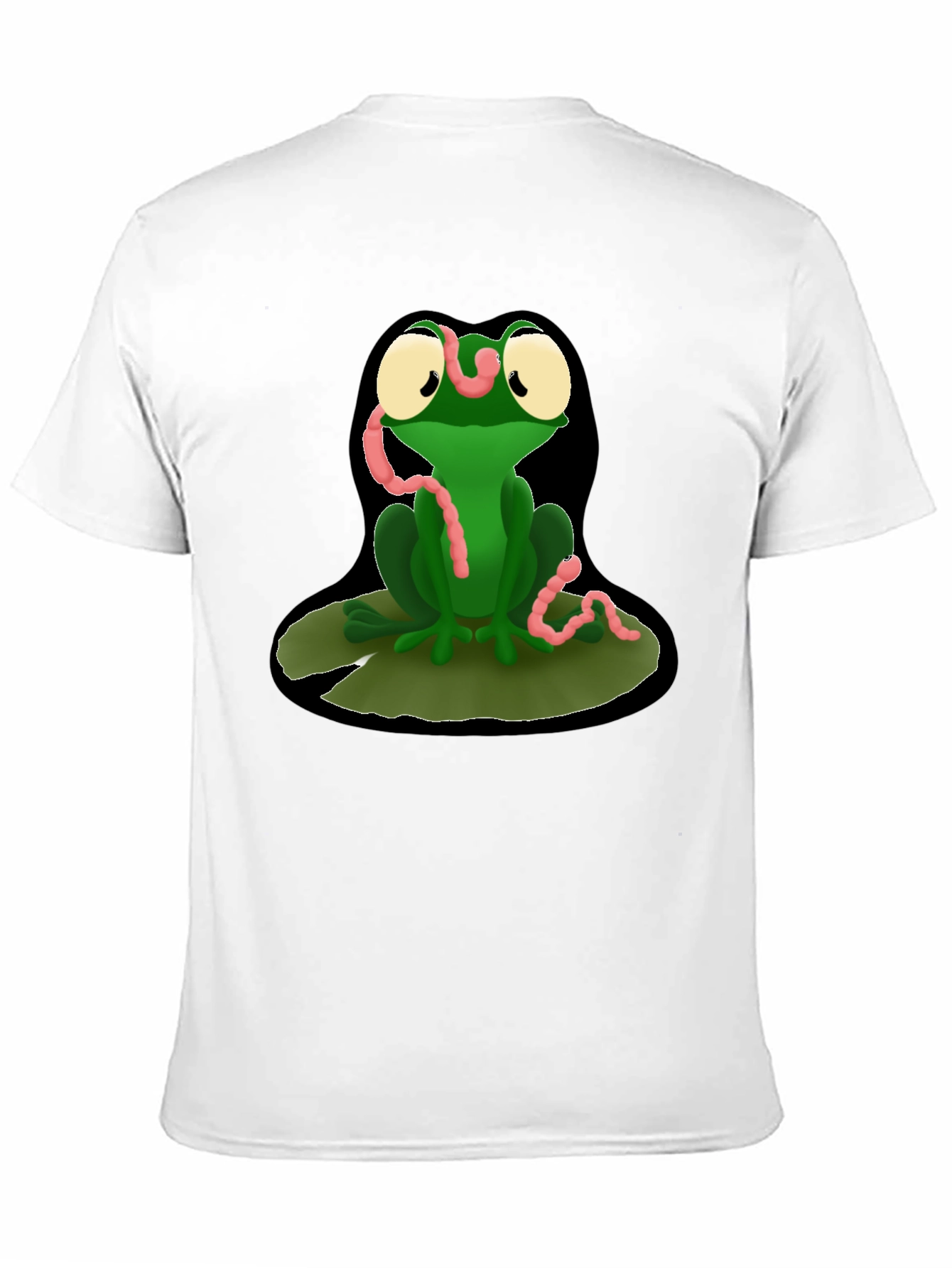 Funny Frog Eating Worms Graphic T-Shirt