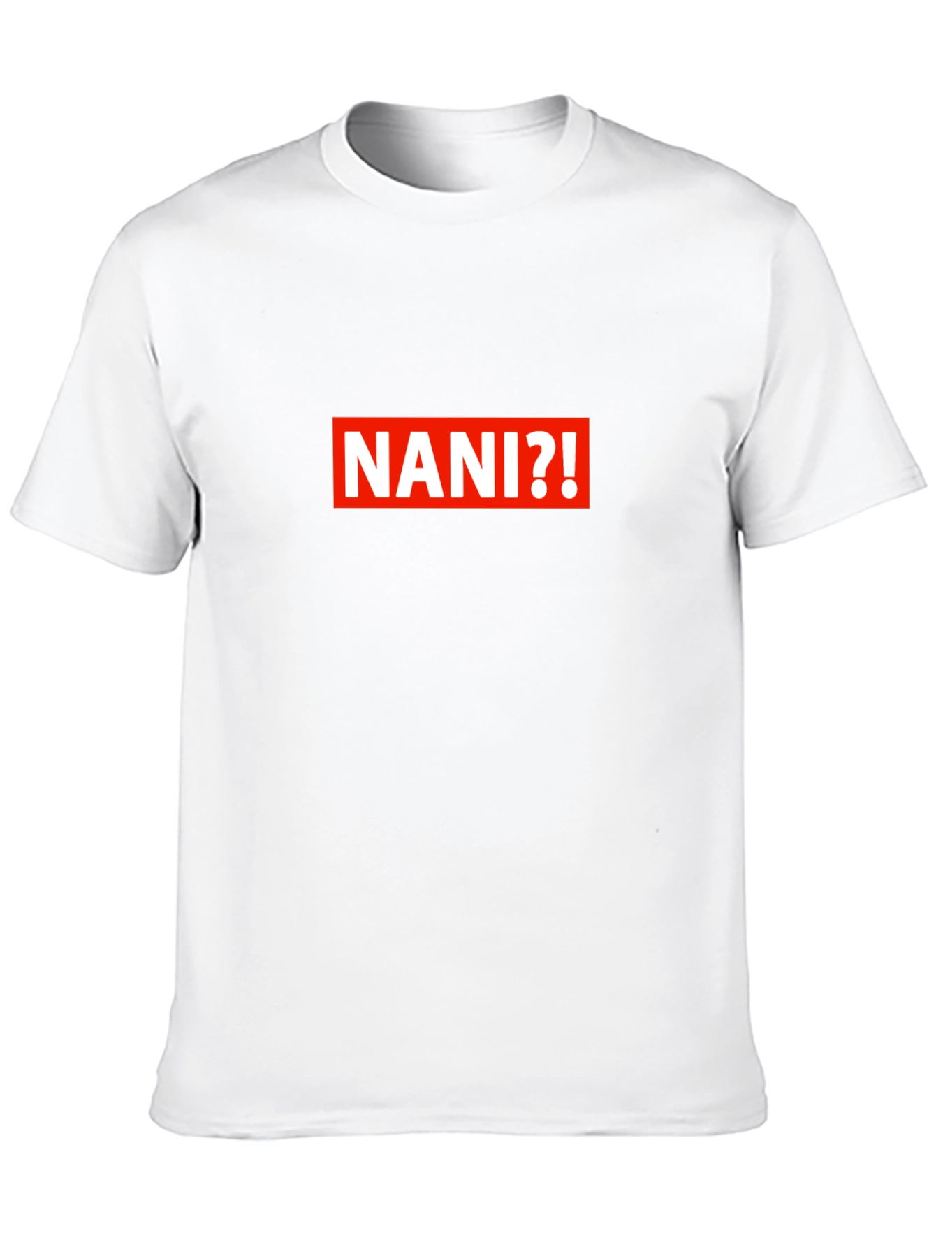 NANI?! Graphic Print Crew Neck T-Shirt - Black