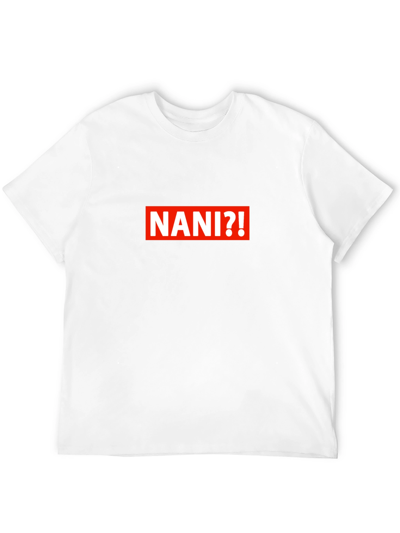 NANI?! Graphic Print Crew Neck T-Shirt - Black