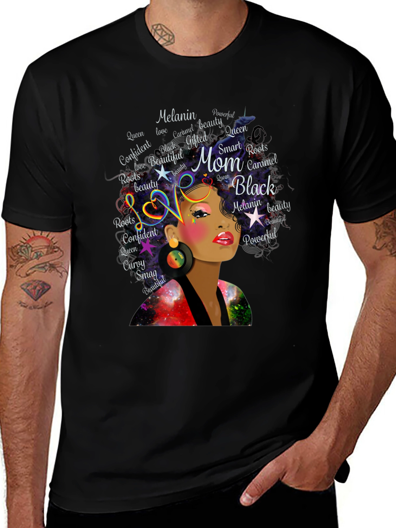 Black Queen Melanin Mom Graphic T-Shirt