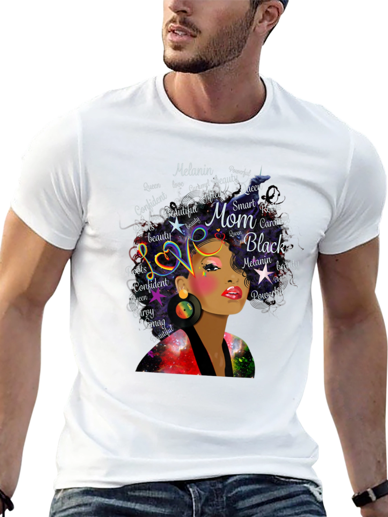 Black Queen Melanin Mom Graphic T-Shirt