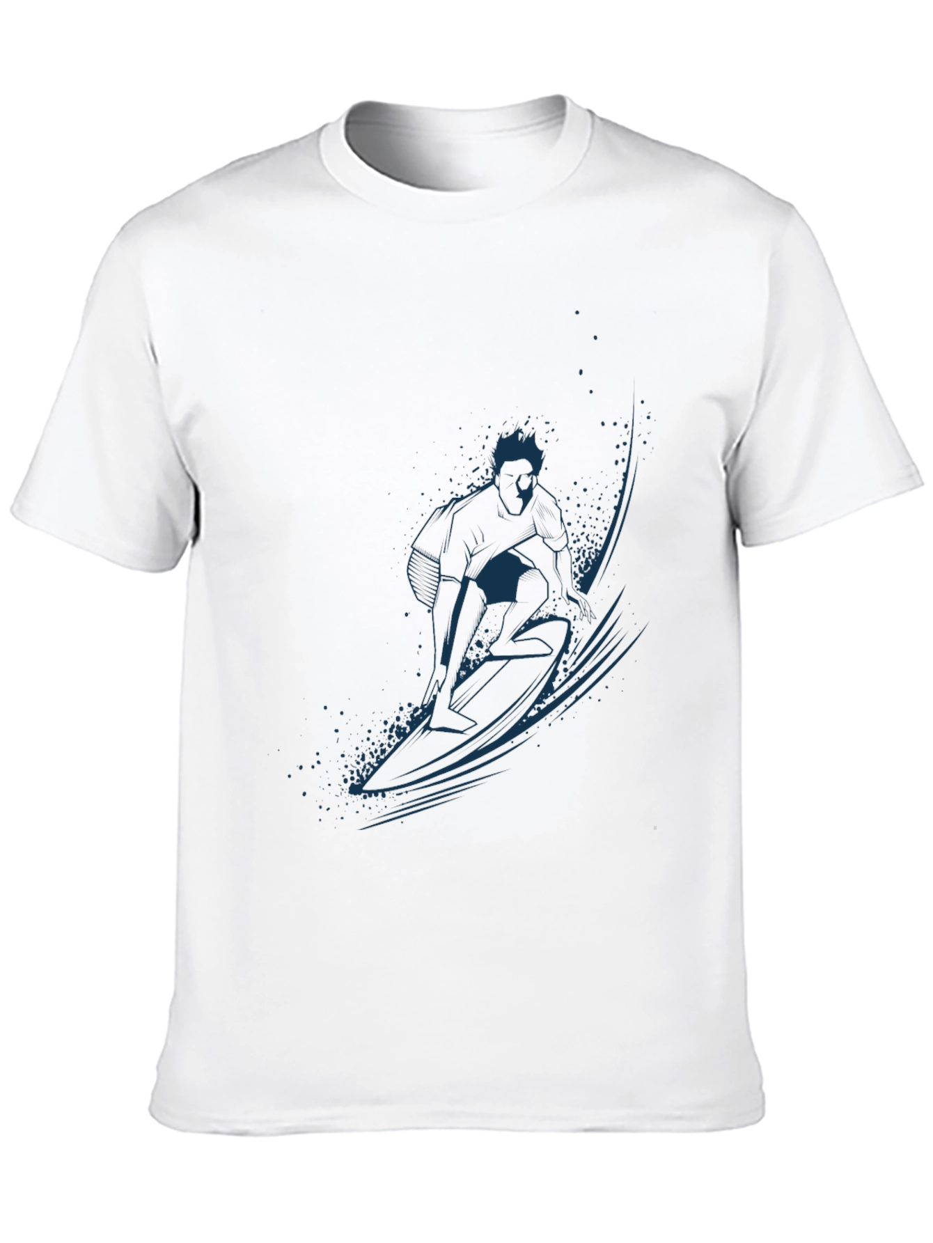 Surfer Graphic Black T-Shirt - Ride the Wave
