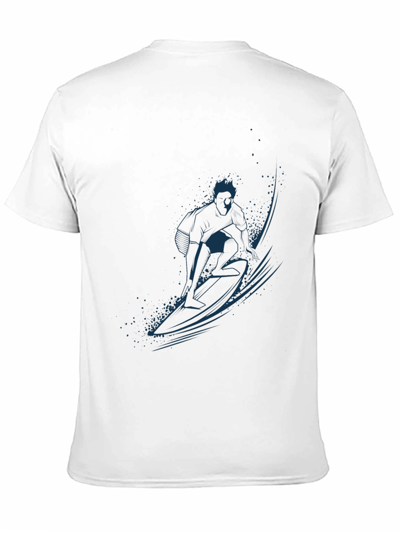 Surfer Graphic Black T-Shirt - Ride the Wave