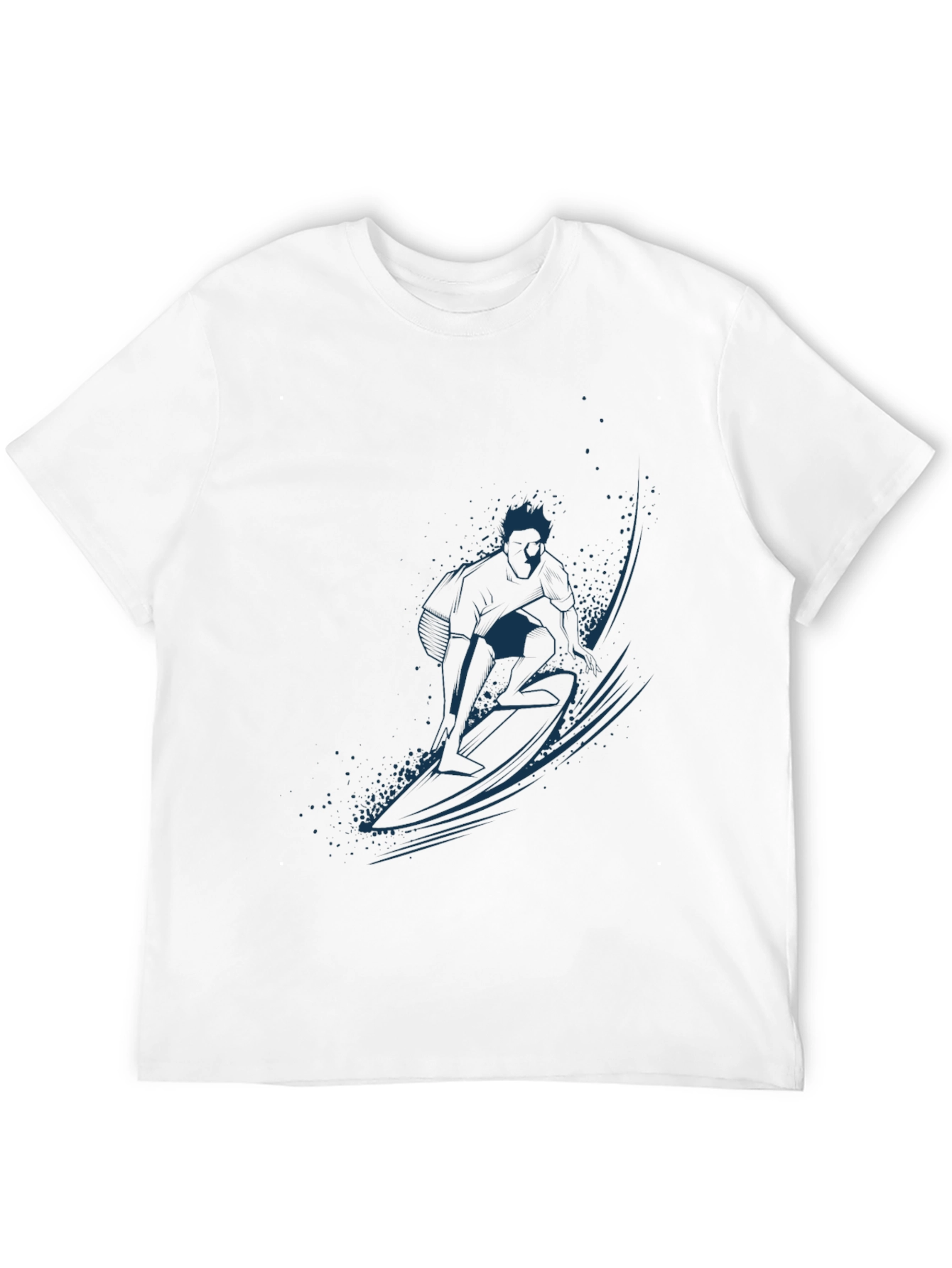 Surfer Graphic Black T-Shirt - Ride the Wave