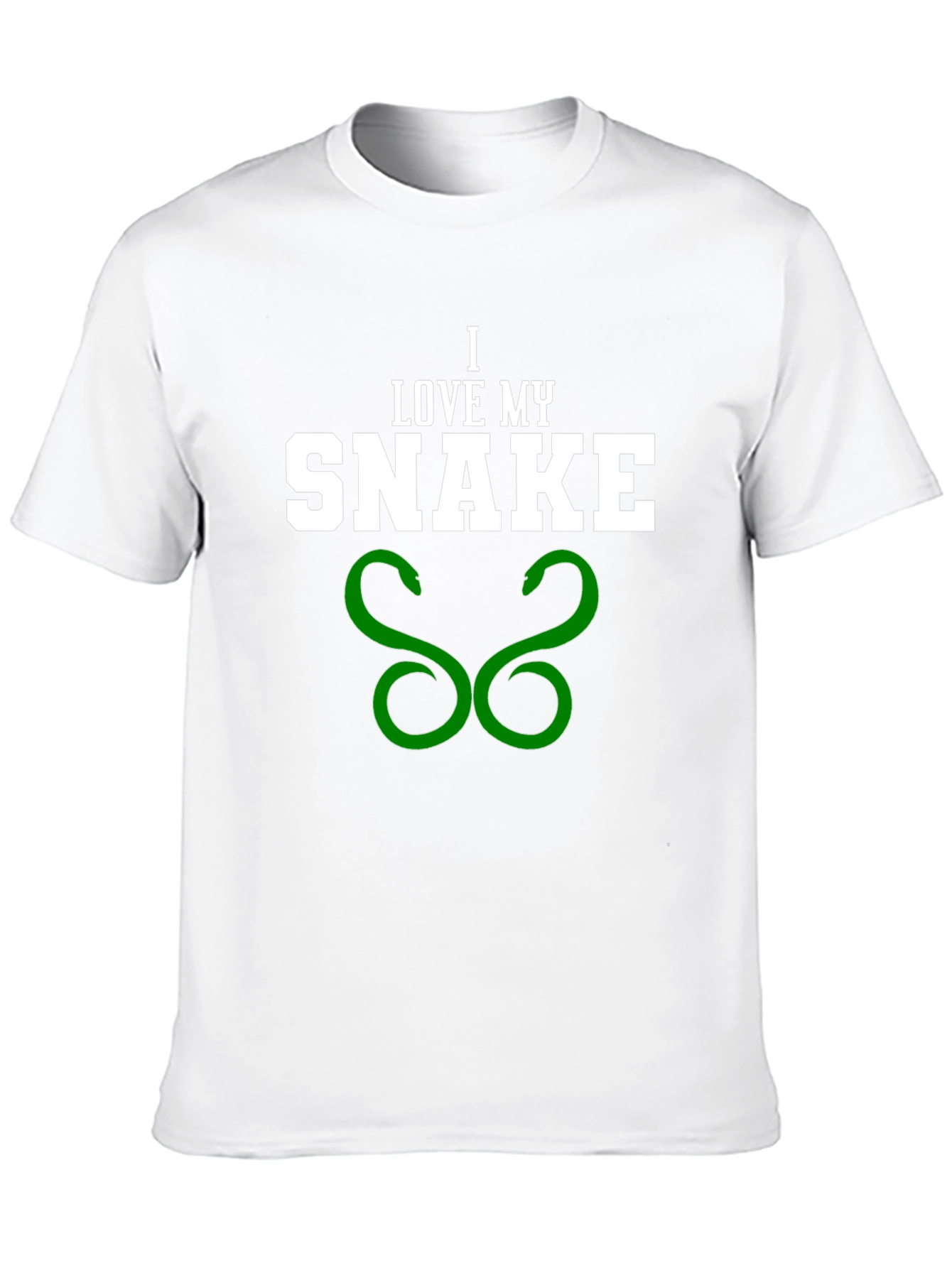 I Love My Snake Graphic T-Shirt - Black