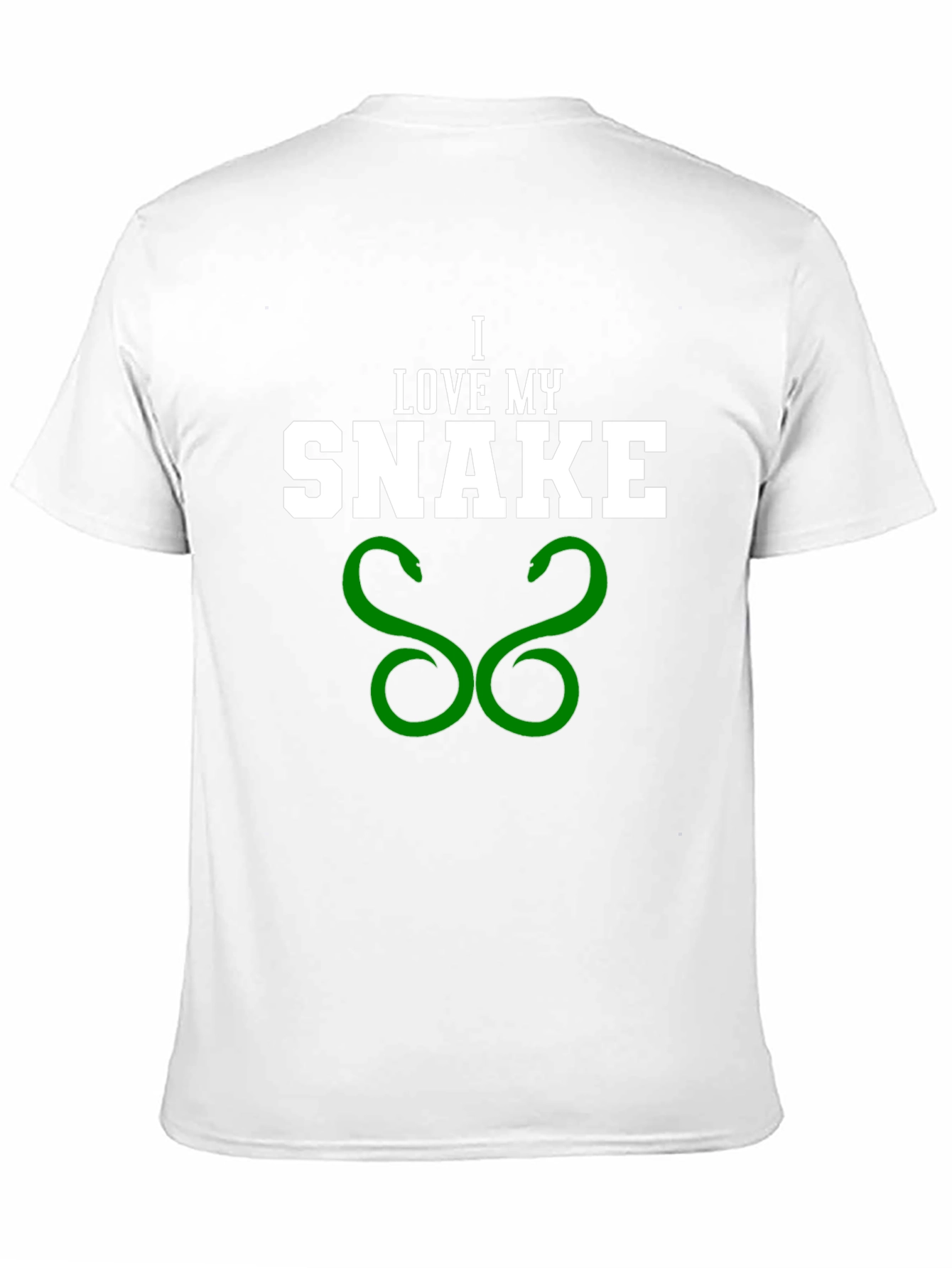 I Love My Snake Graphic T-Shirt - Black