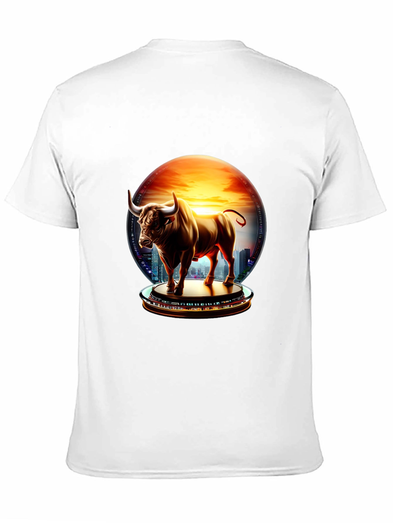 Bull Cityscape Graphic Tee
