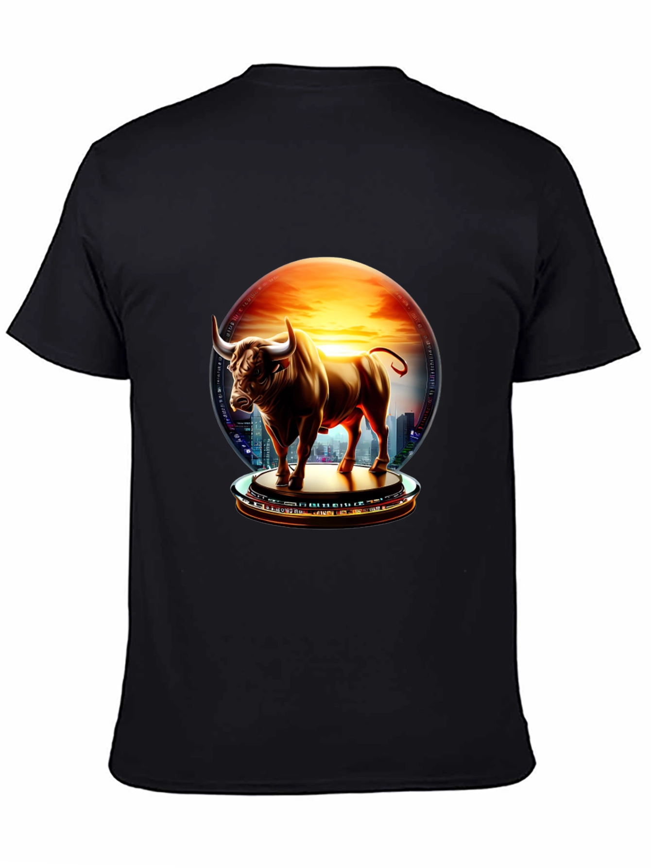 Bull Cityscape Graphic Tee
