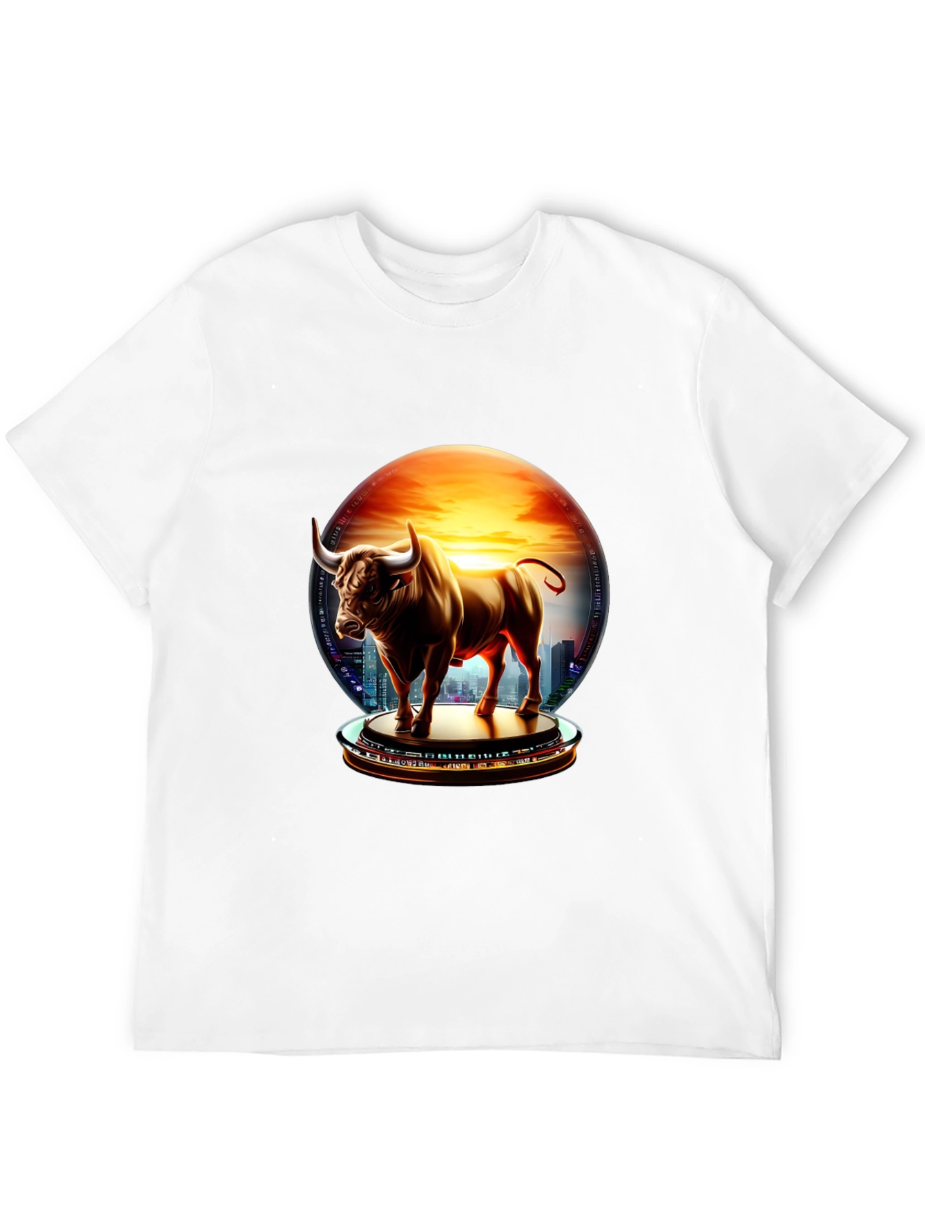 Bull Cityscape Graphic Tee