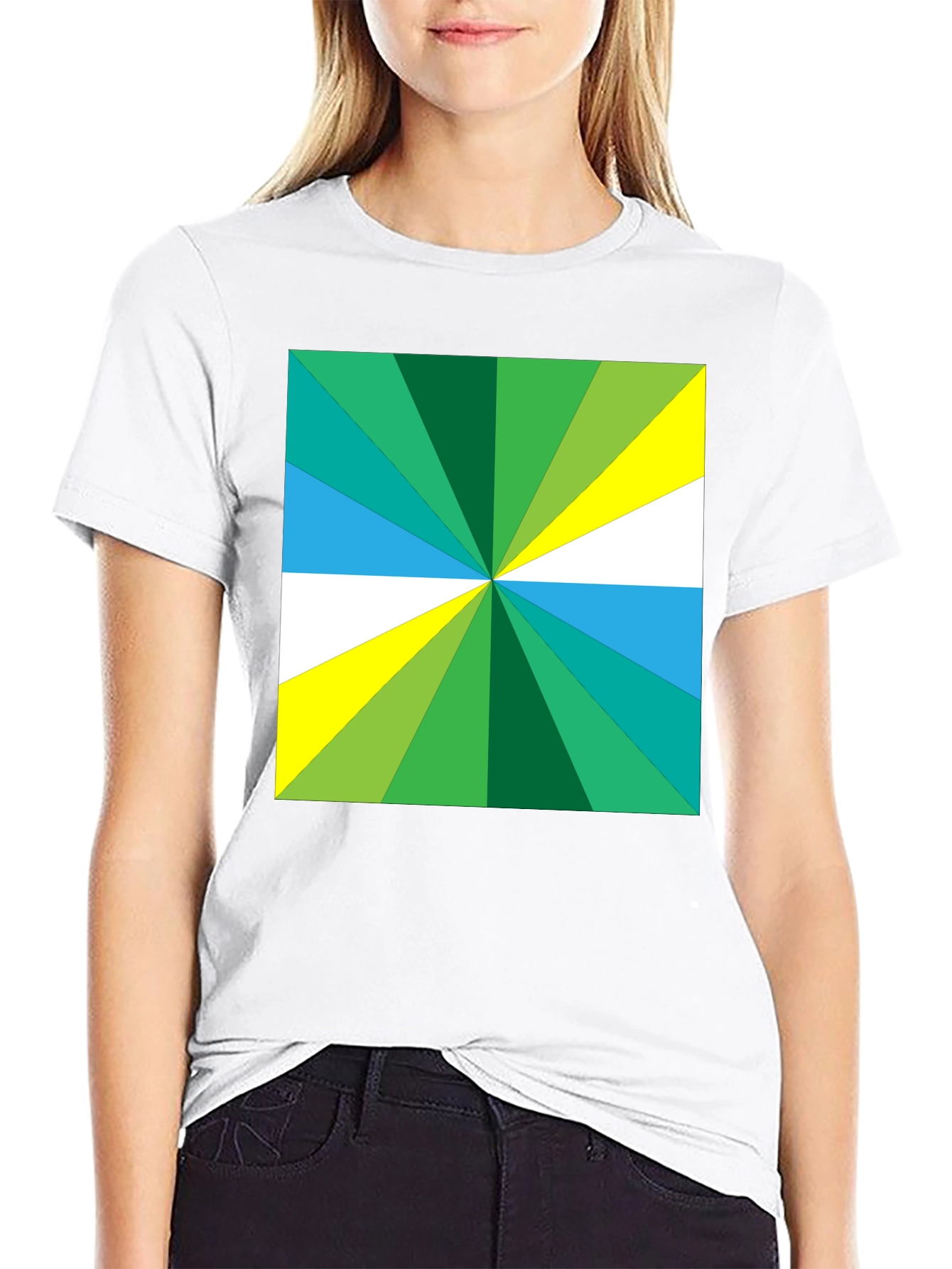 Geometric Burst Tee - Bold Graphic Print