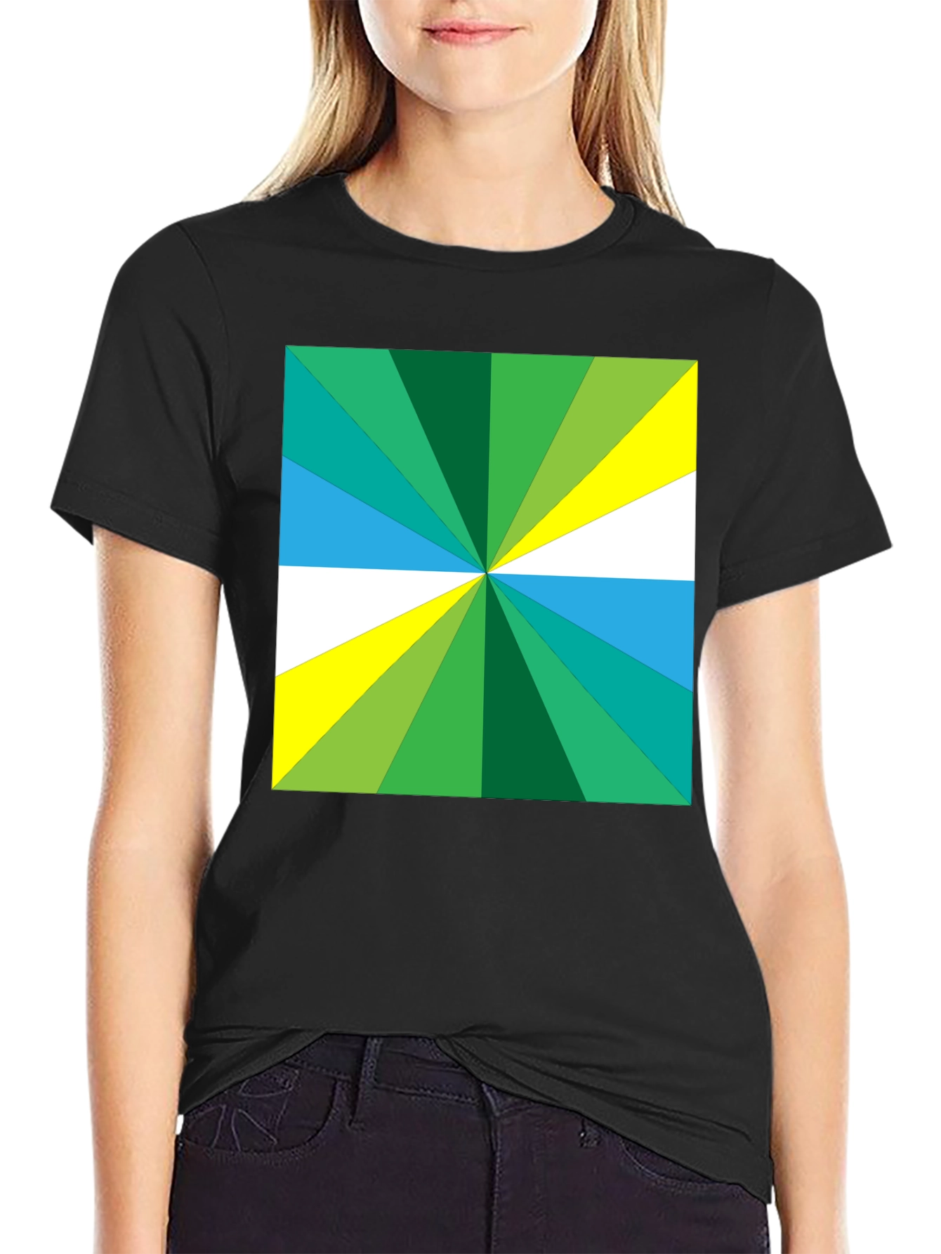 Geometric Burst Tee - Bold Graphic Print