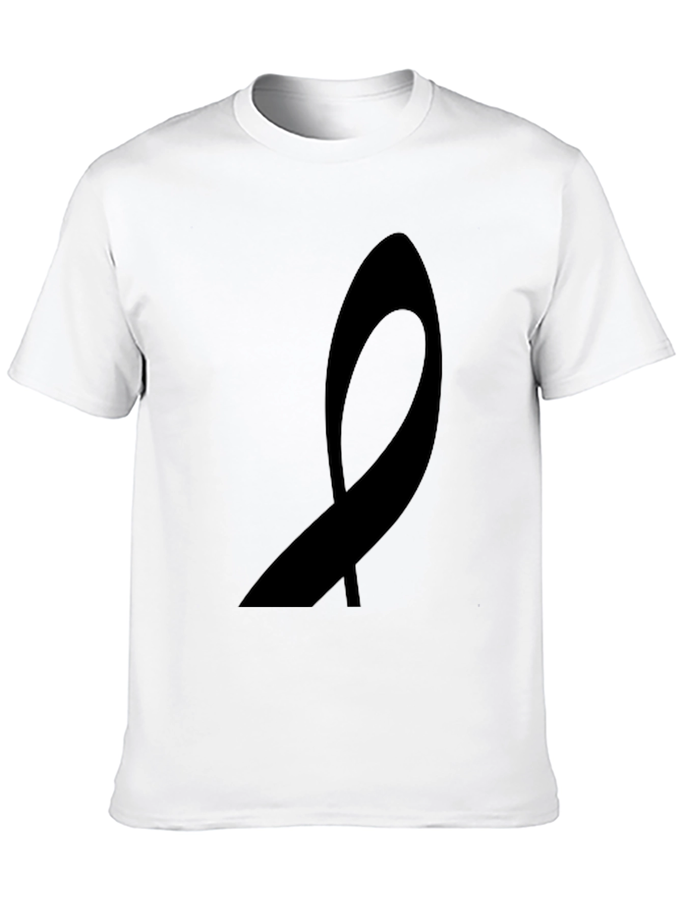 Black Awareness Ribbon Graphic Tee - Soft Cotton Blend