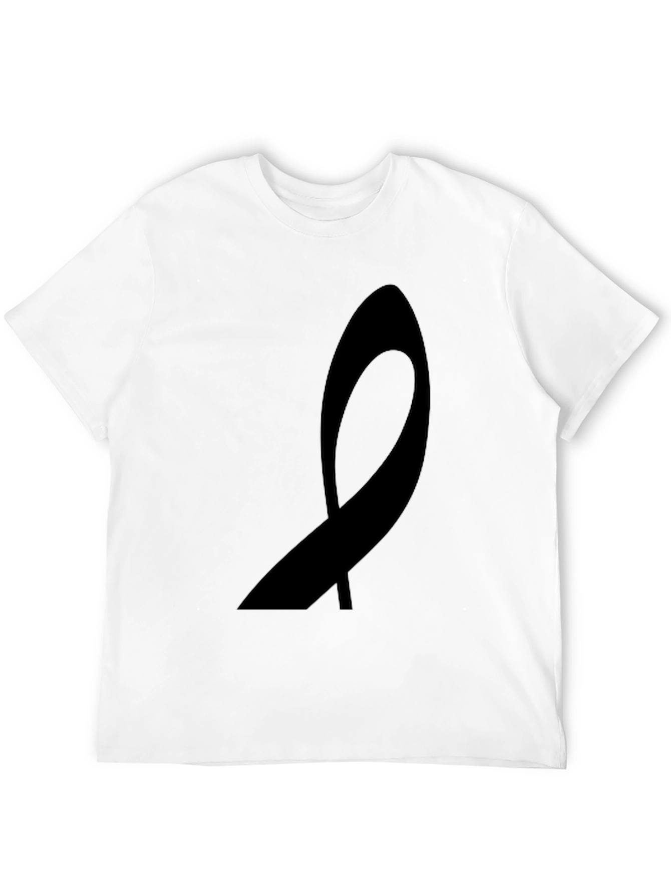 Black Awareness Ribbon Graphic Tee - Soft Cotton Blend