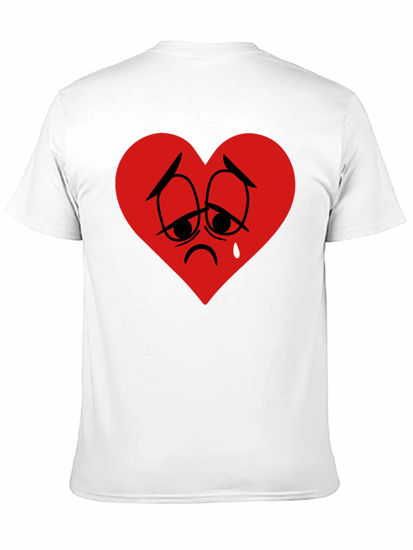 Sad Heart Graphic Black T-Shirt