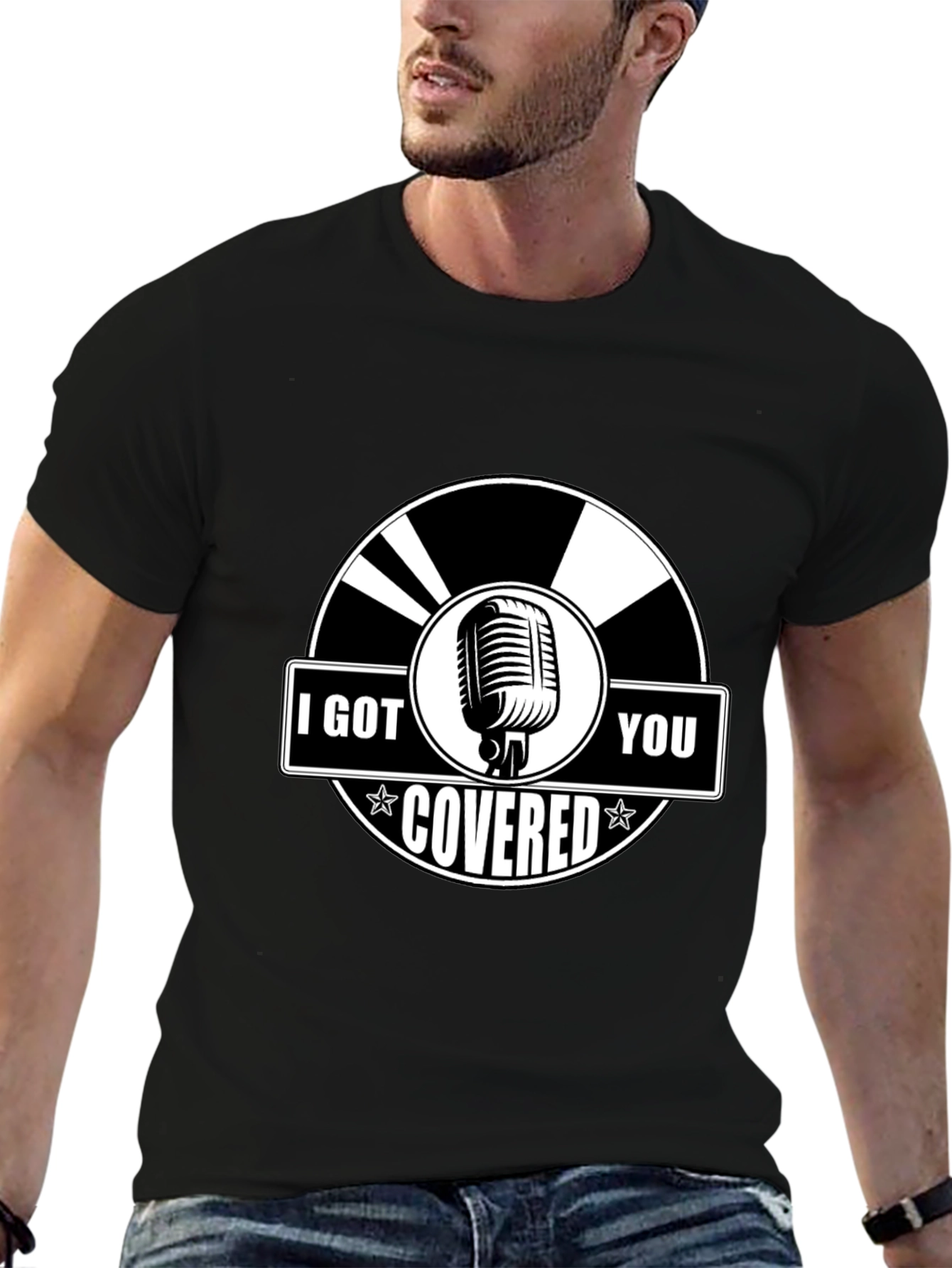 I Got You Covered Microphone Graphic T-Shirt