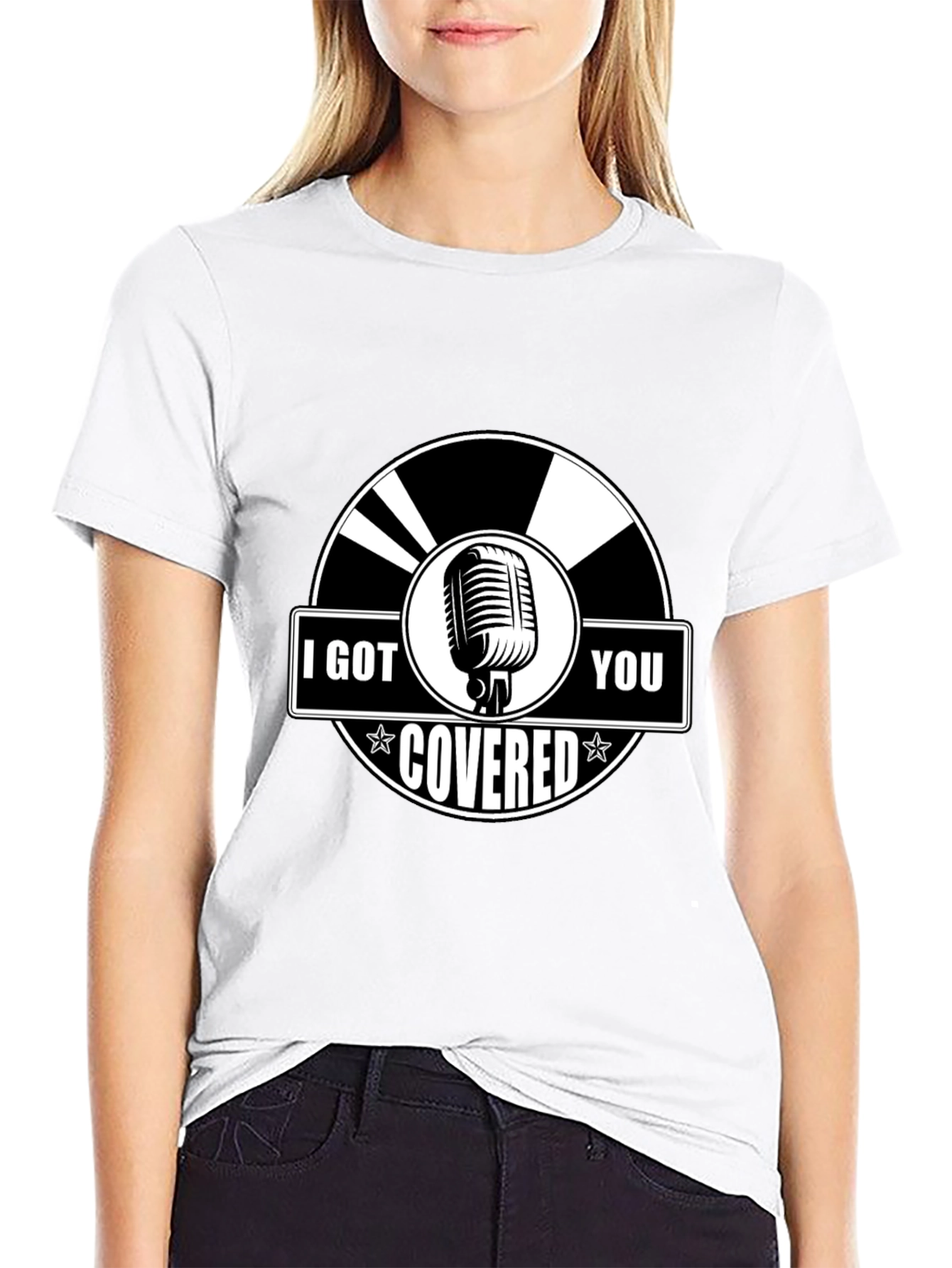 I Got You Covered Microphone Graphic T-Shirt