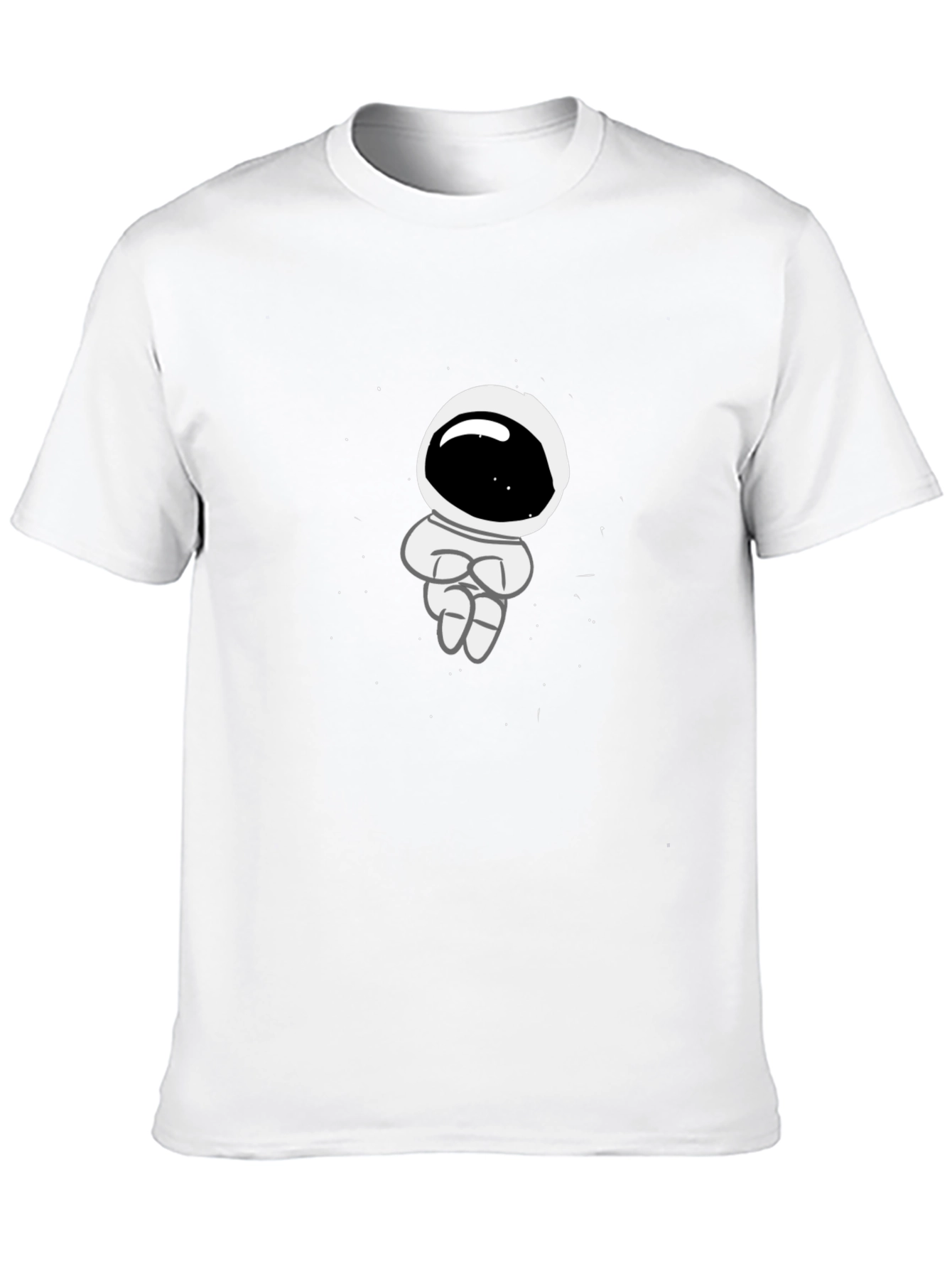 Astronaut Graphic Print Black T-Shirt