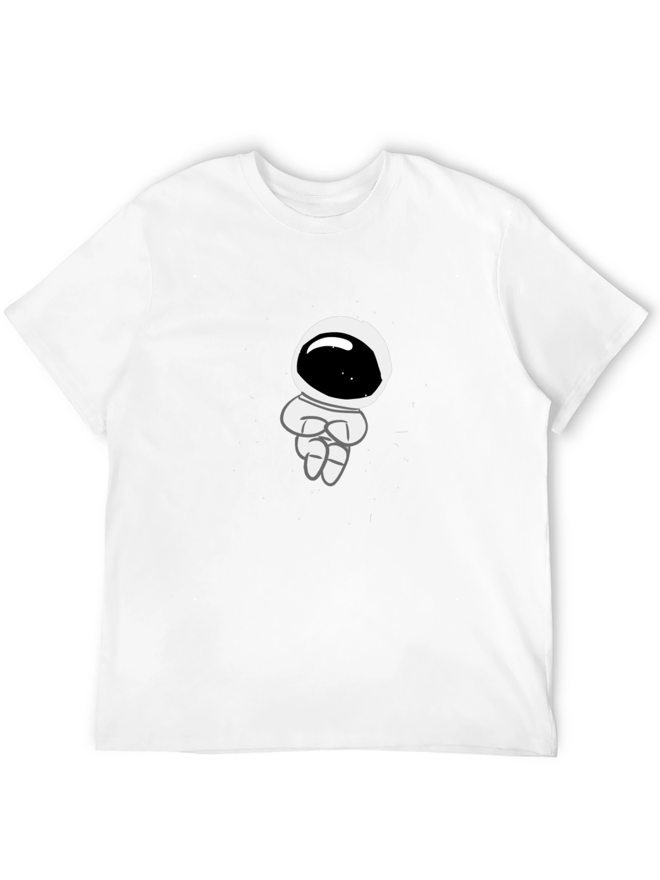 Astronaut Graphic Print Black T-Shirt