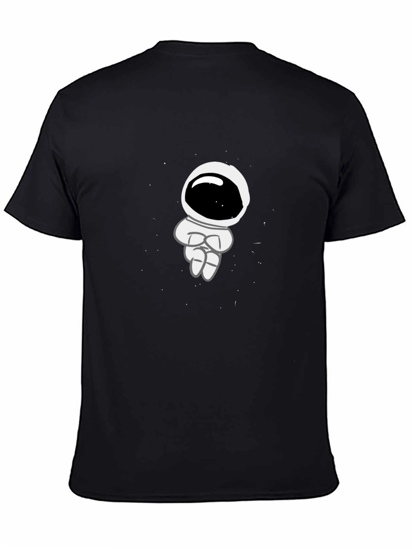 Astronaut Graphic Print Black T-Shirt