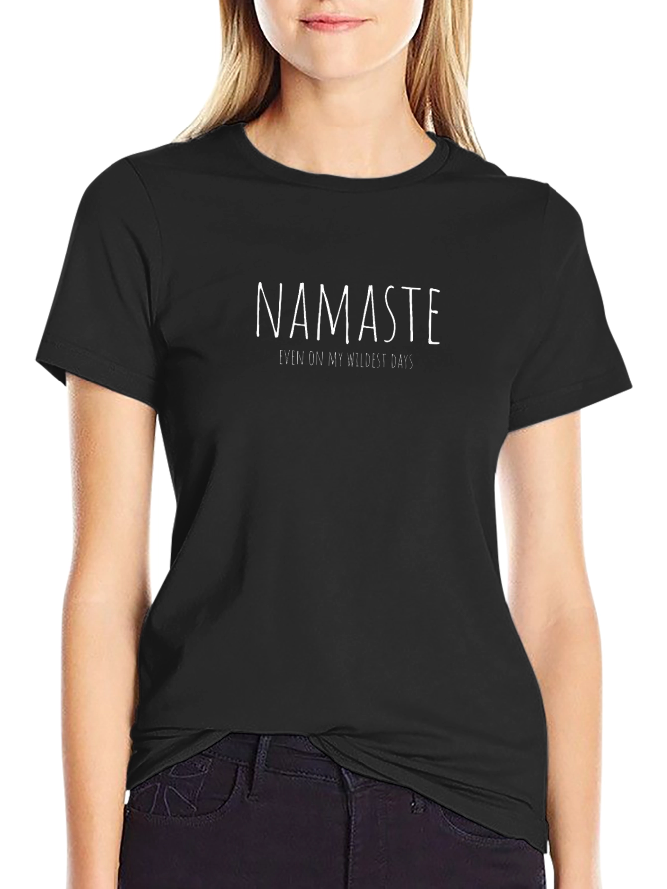 Namaste Wildest Days Black T-Shirt