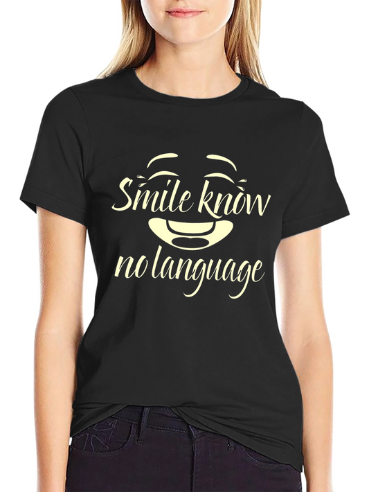 Smile Knows No Language Black T-Shirt