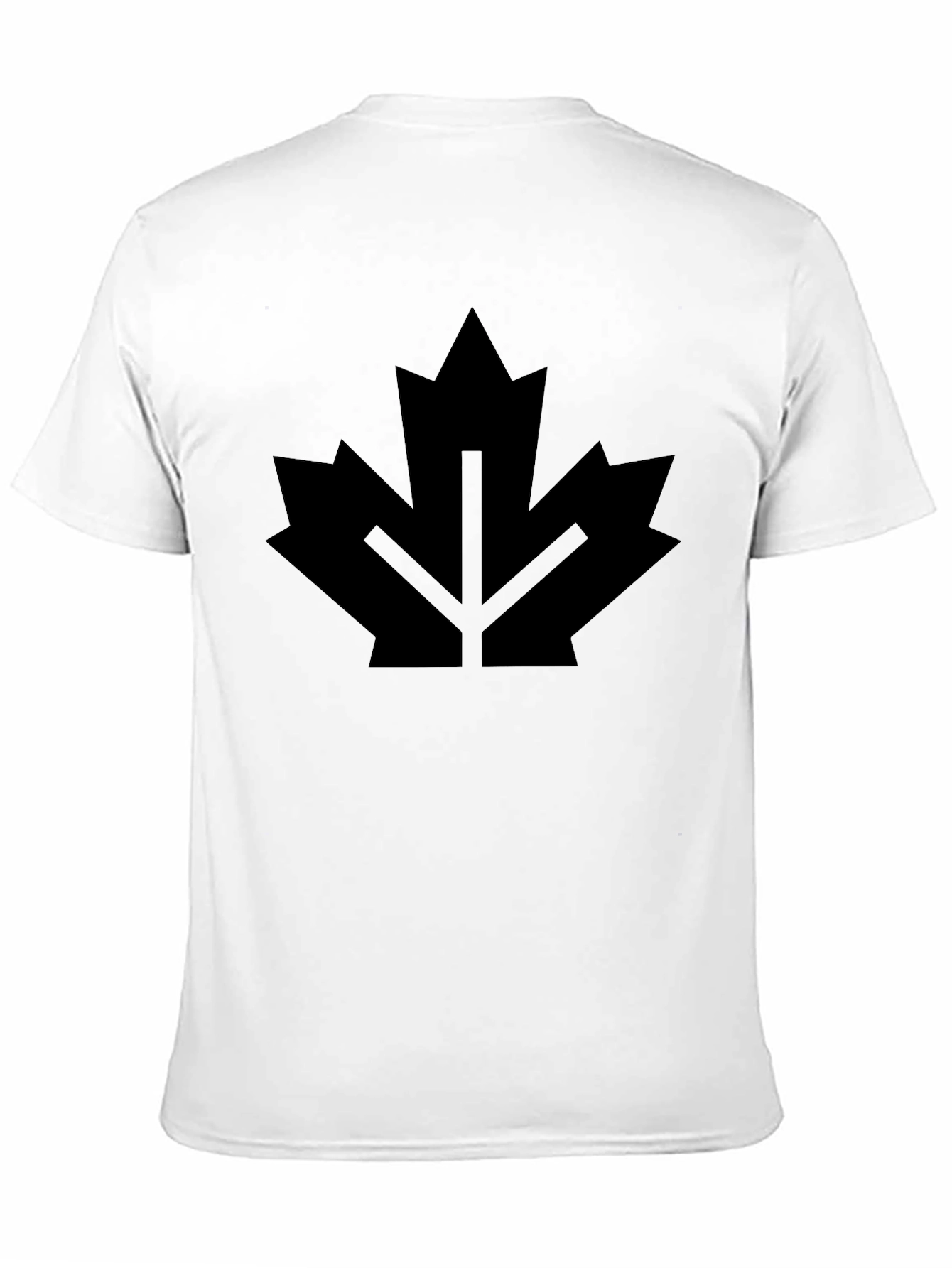 Bold Black Maple Leaf Graphic T-Shirt