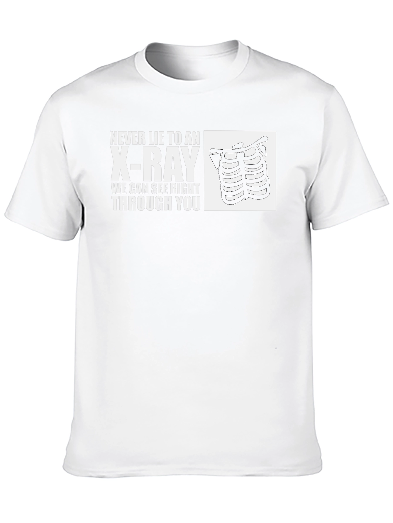 X-Ray Rib Cage Graphic T-Shirt - Funny Medical Tee