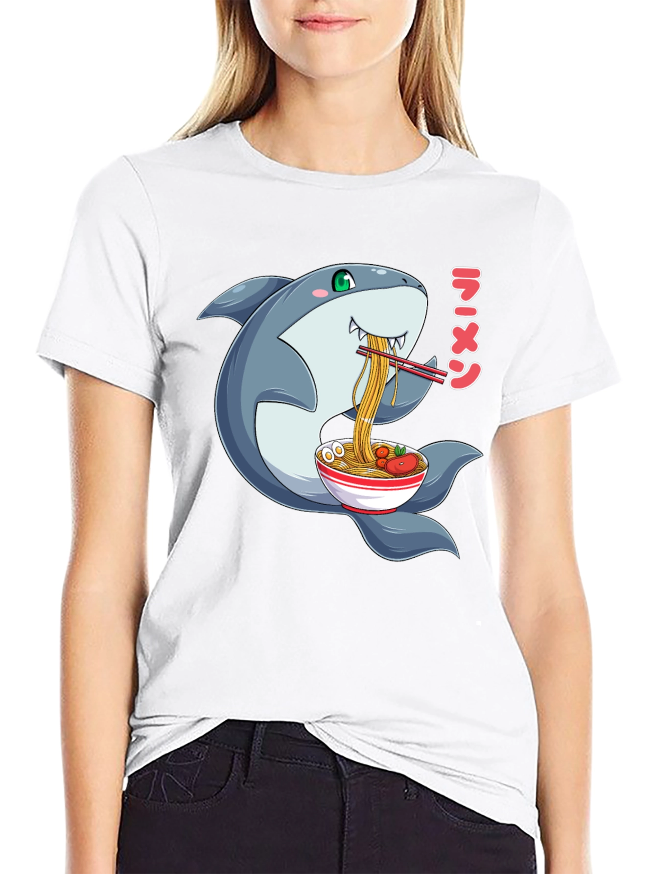 Shark Ramen Graphic T-Shirt