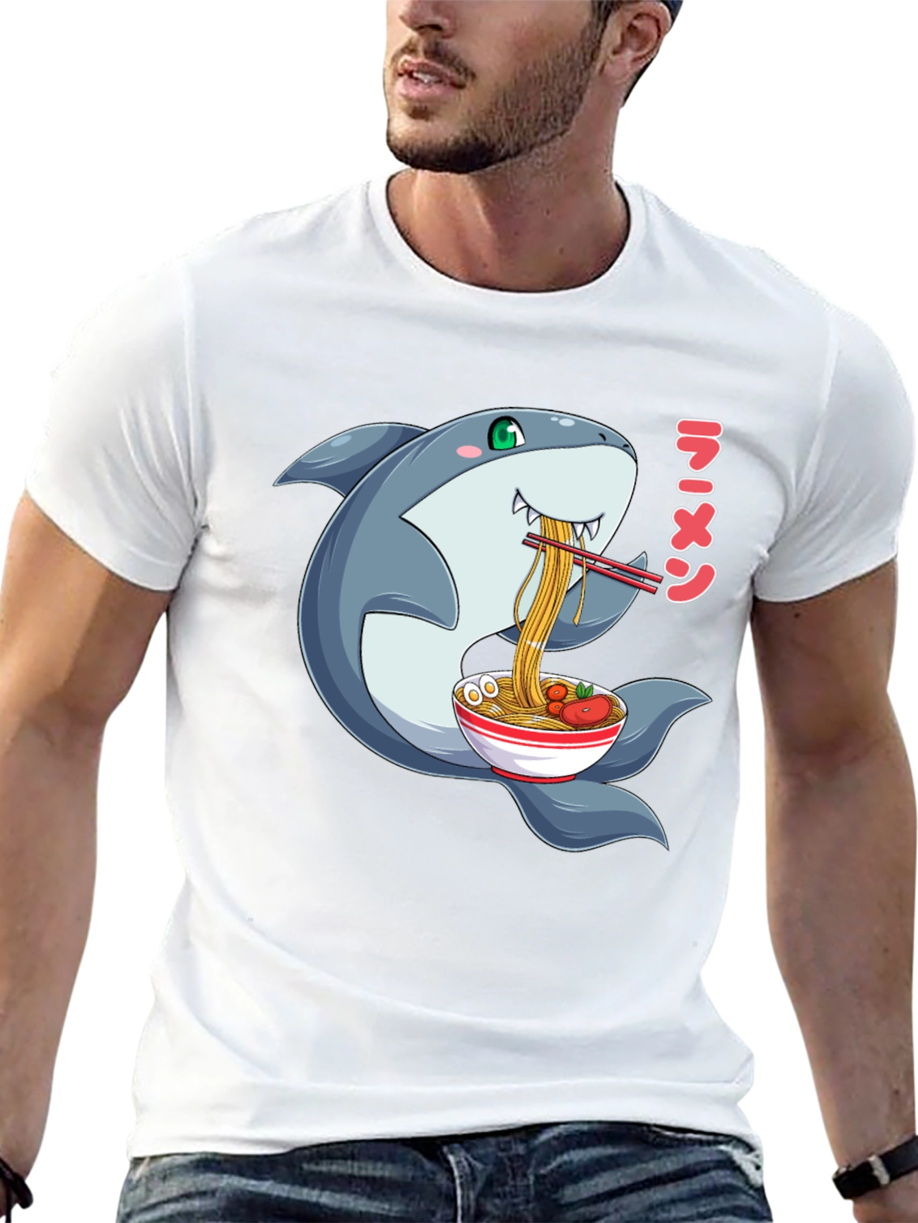 Shark Ramen Graphic T-Shirt