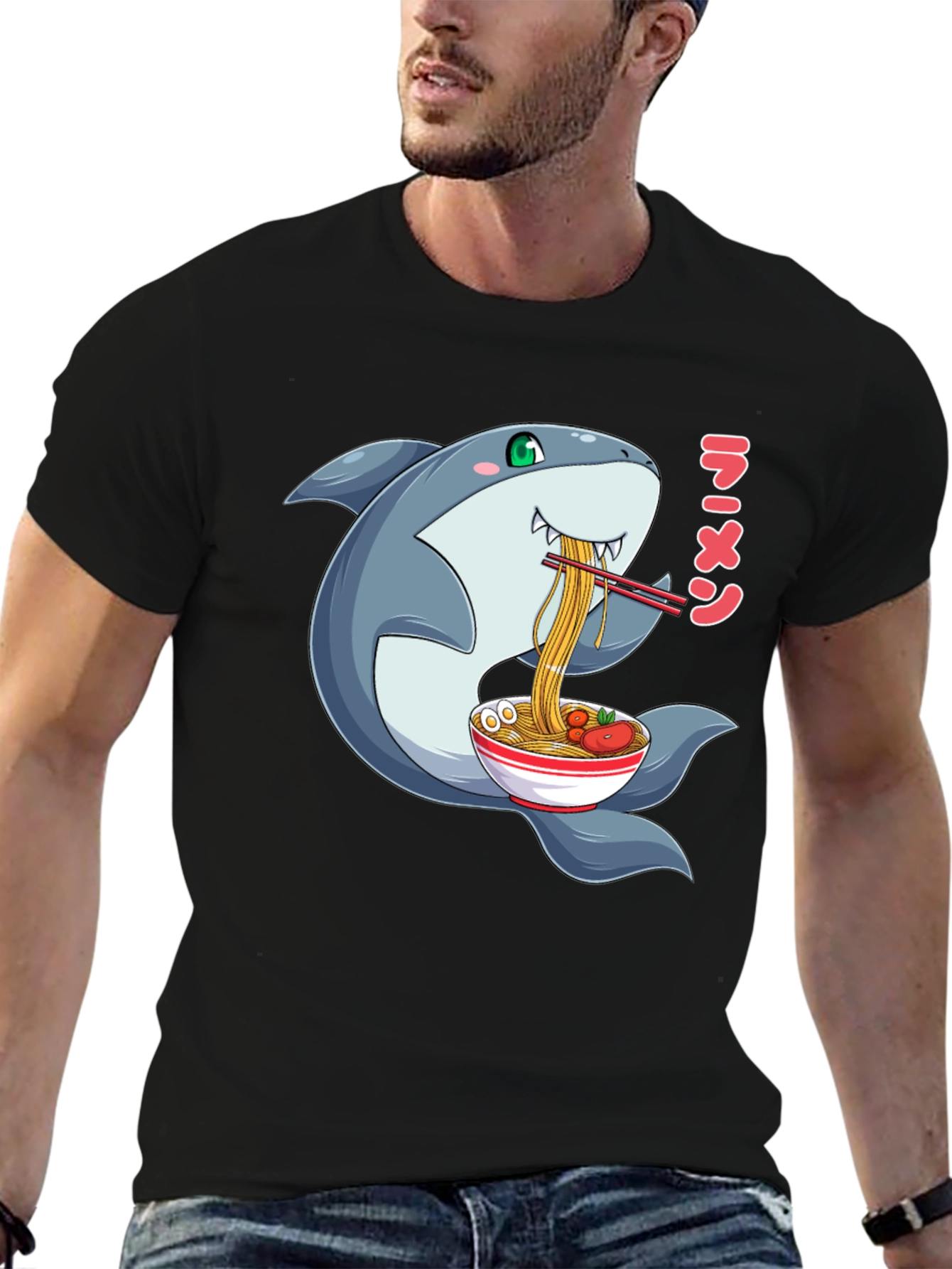Shark Ramen Graphic T-Shirt