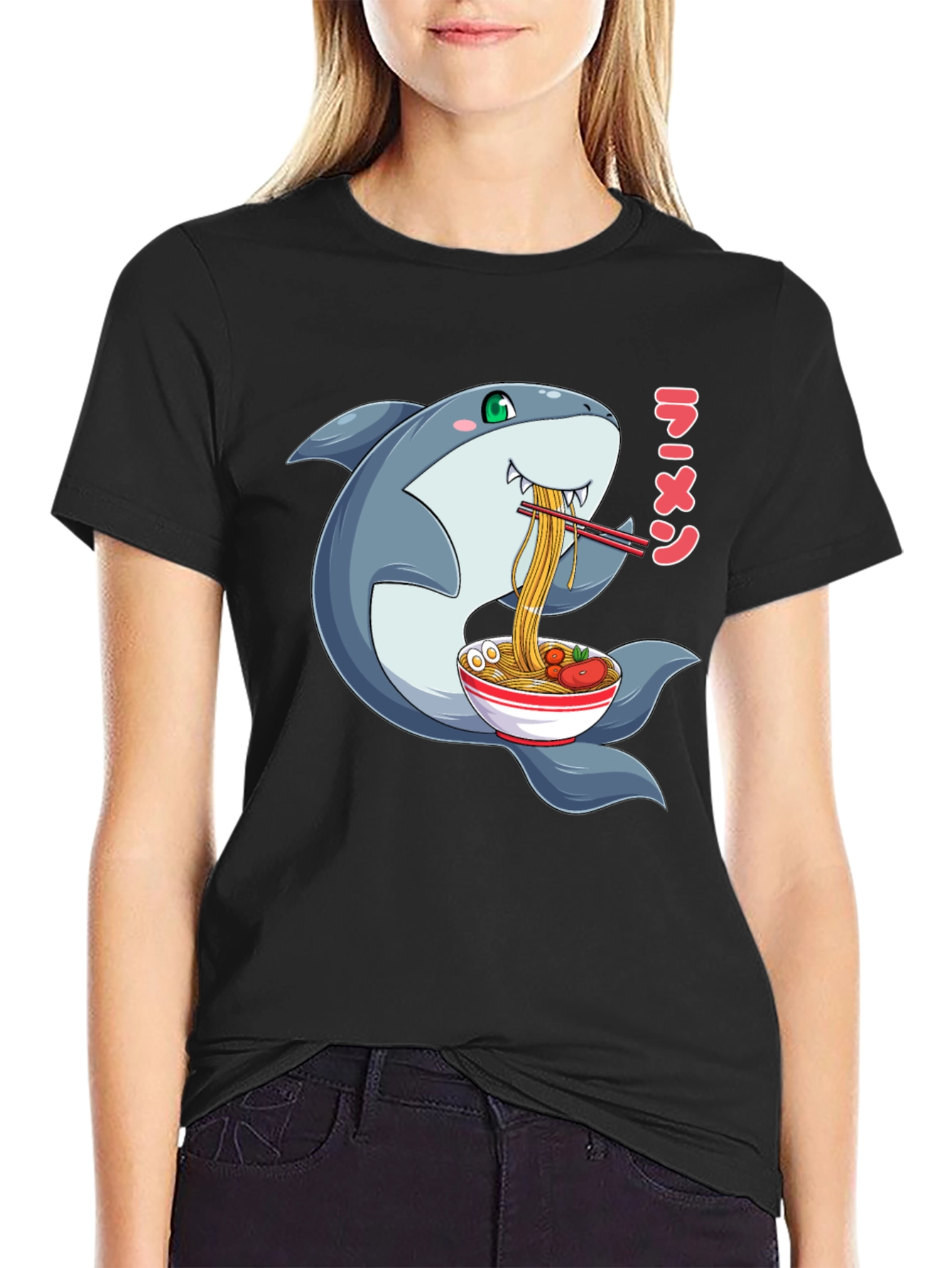 Shark Ramen Graphic T-Shirt