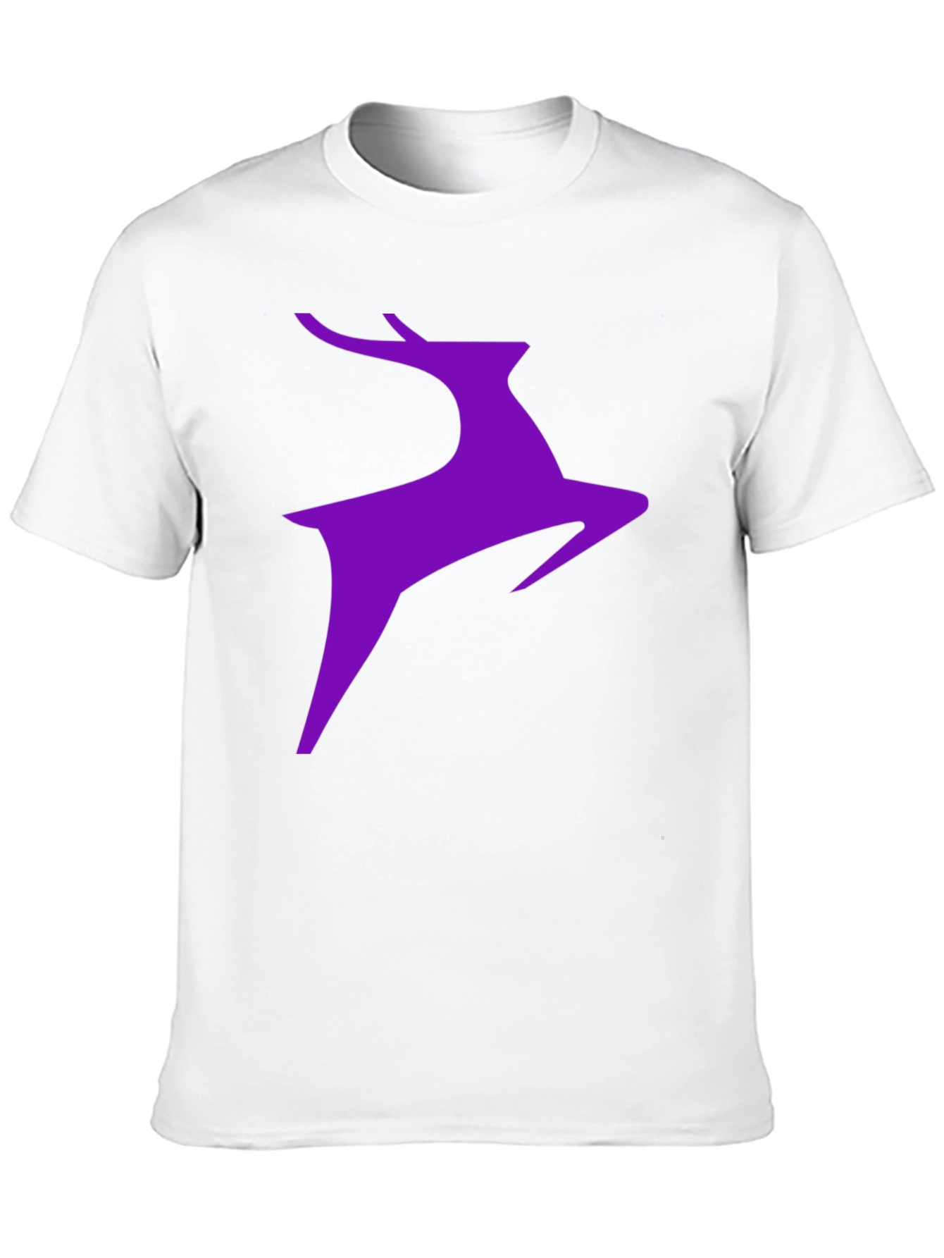 Purple Deer Graphic Black T-Shirt
