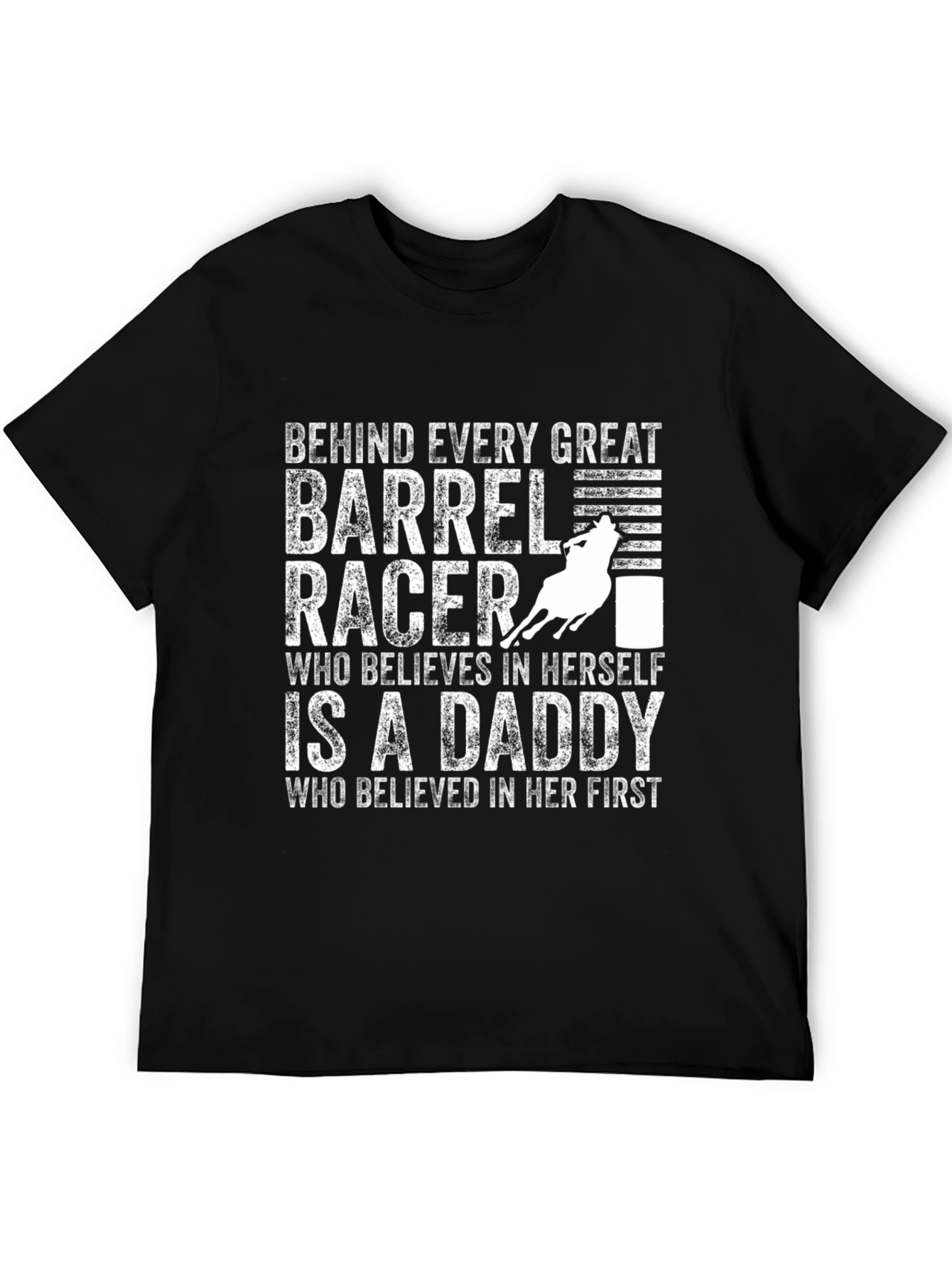 Barrel Racer Daddy T-Shirt Black Unisex