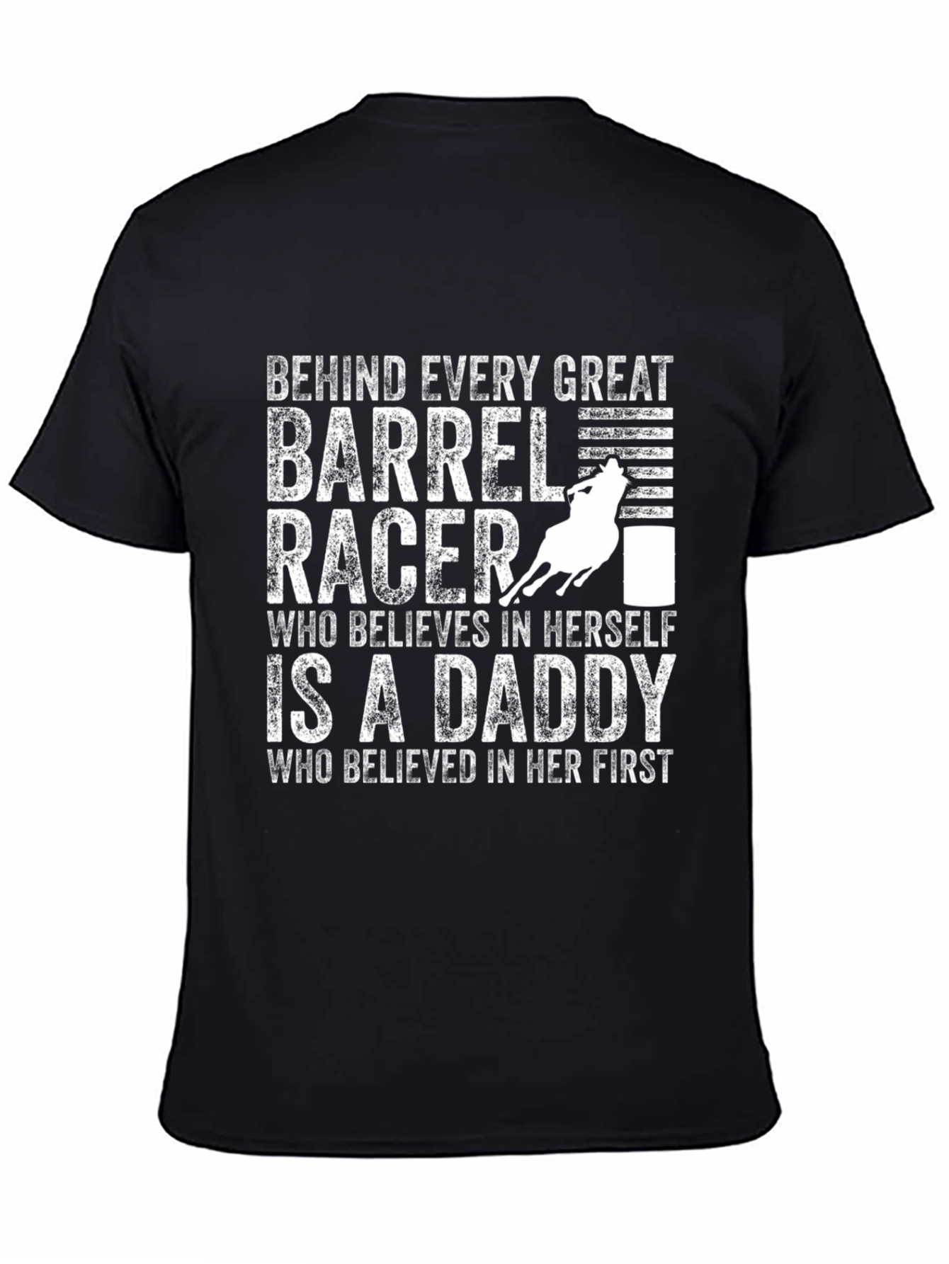 Barrel Racer Daddy T-Shirt Black Unisex