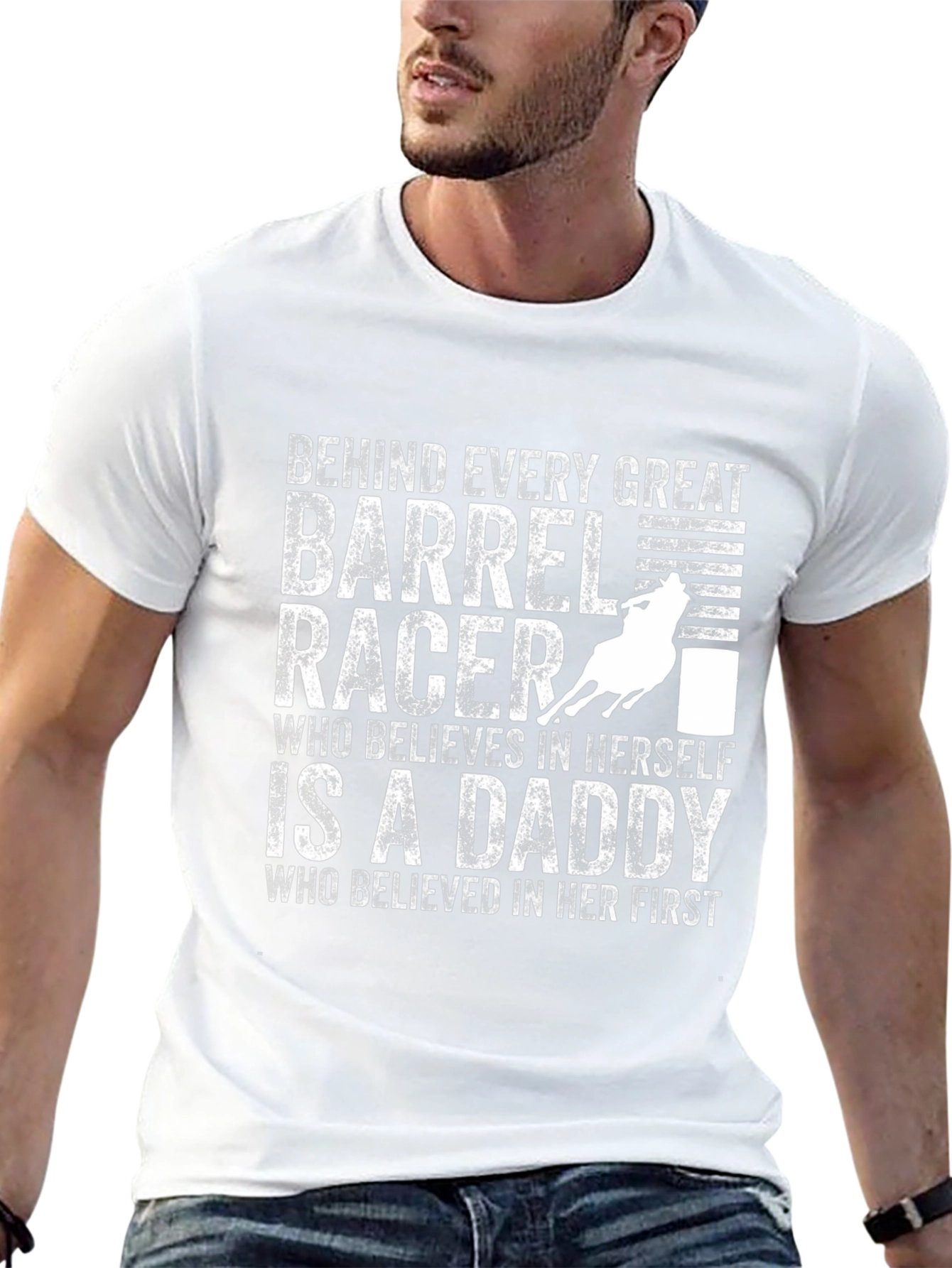 Barrel Racer Daddy T-Shirt Black Unisex