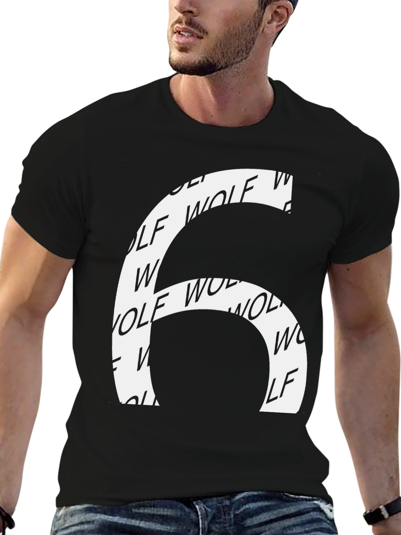 Wolf Number 6 T-Shirt - Bold Graphic Tee