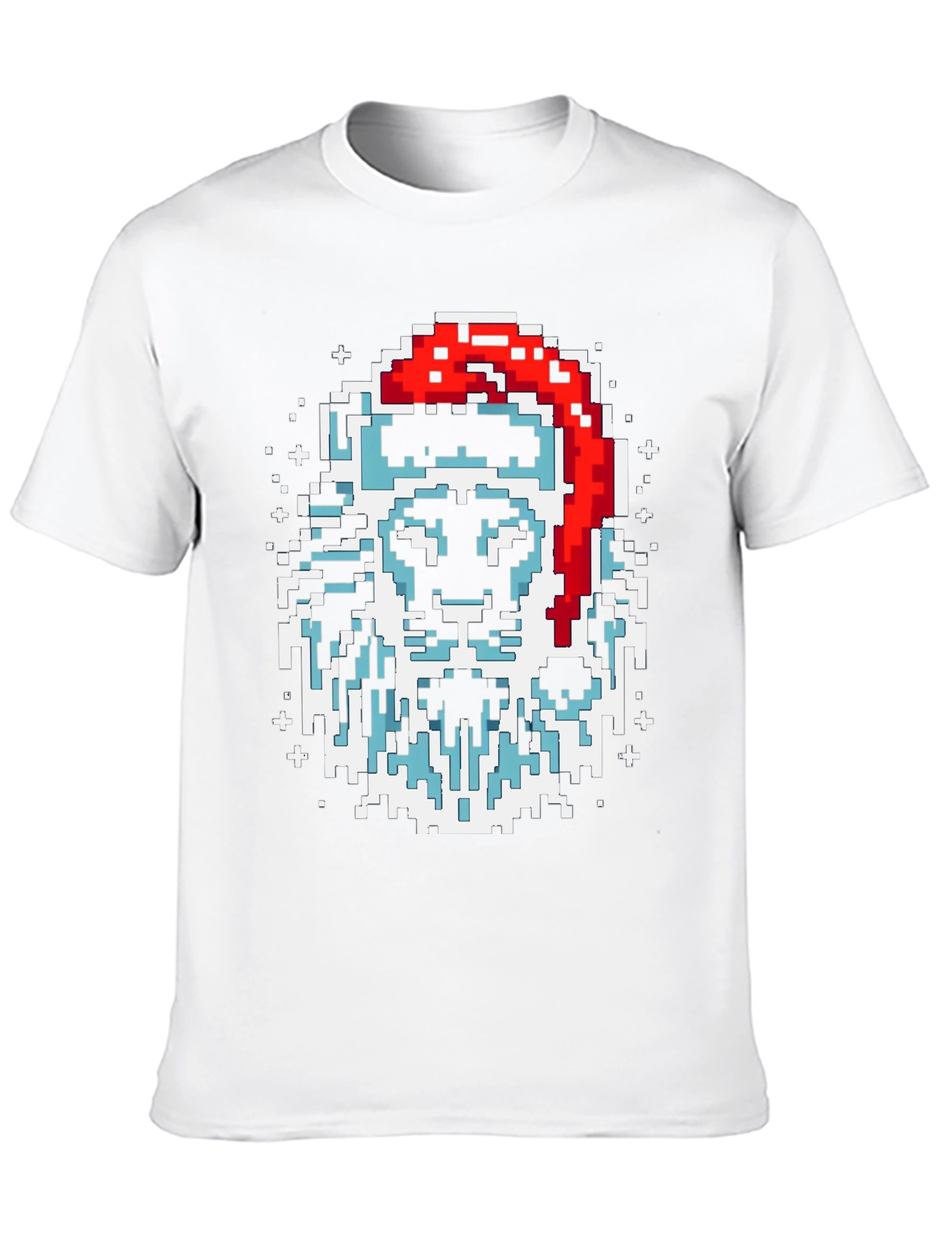 Pixel Santa Lion Graphic Tee - Black