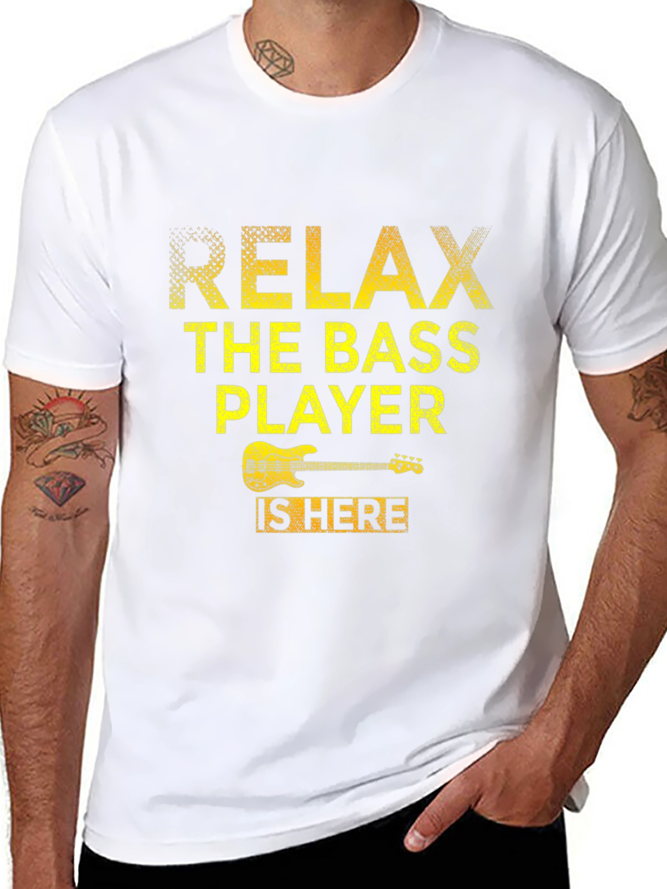Relax Bass Player Here T-Shirt - Music Lover Tee